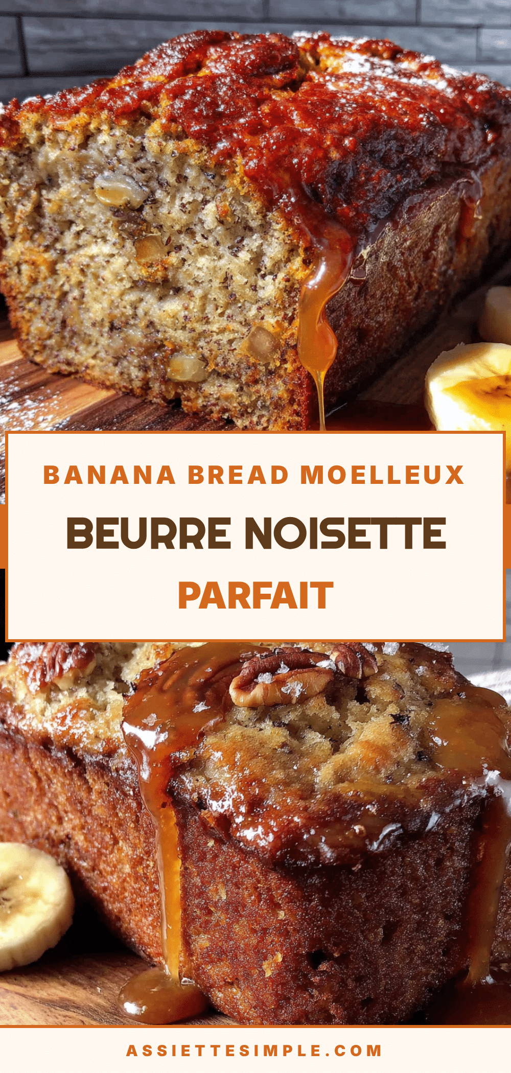 moelleux banana bread au beurre noisette recipe