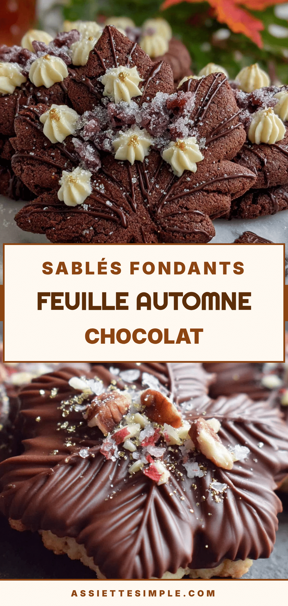 Sablés fondants feuille dautomne au chocolat recipe