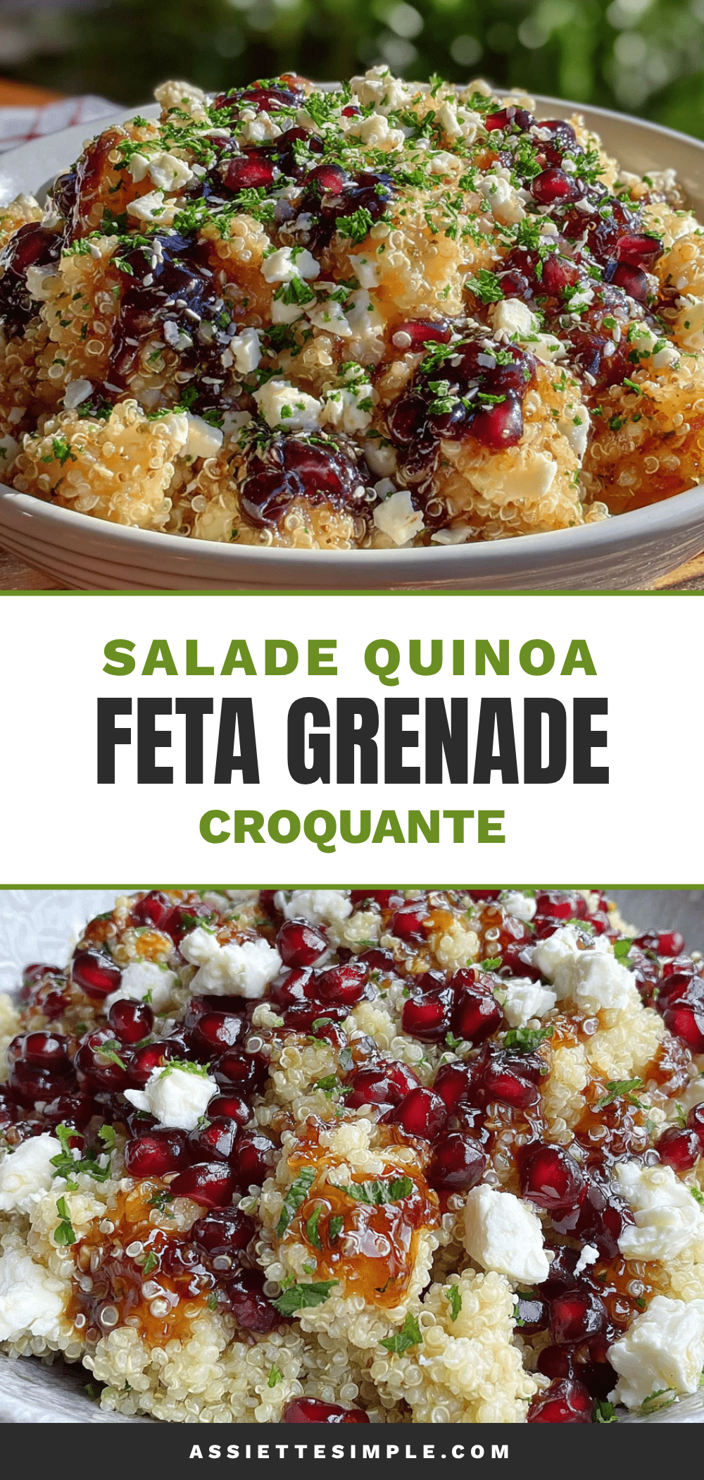 salade quinoa feta grenade recipe