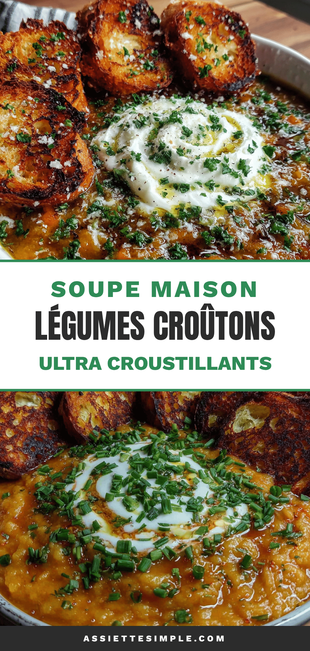 soupe maison légumes croûtons express recipe
