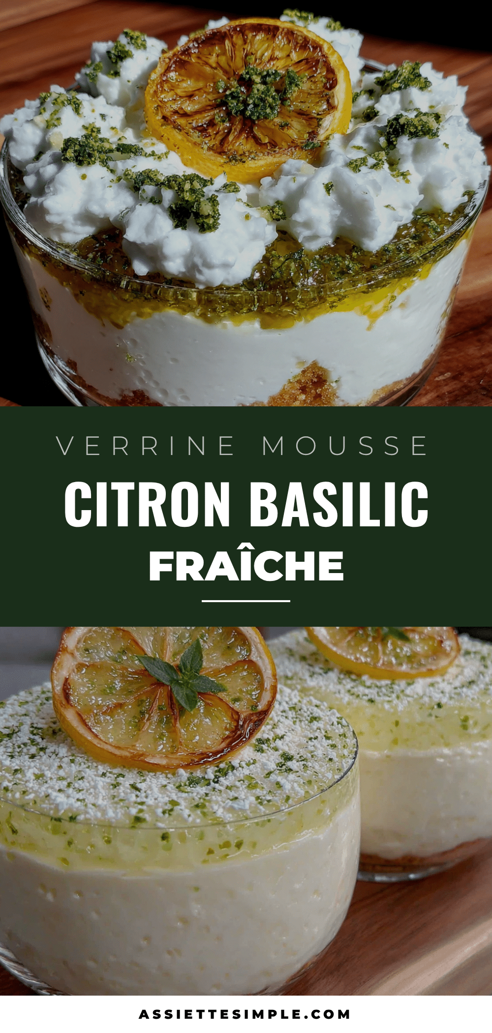 verrine mousse citron basilic recipe