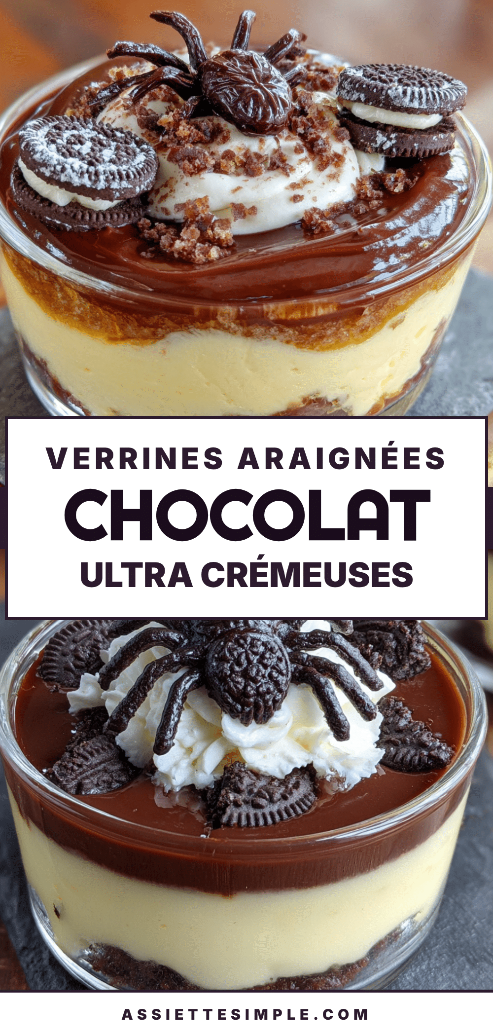 verrines araignées chocolat mascarpone ultra crémeuses recipe