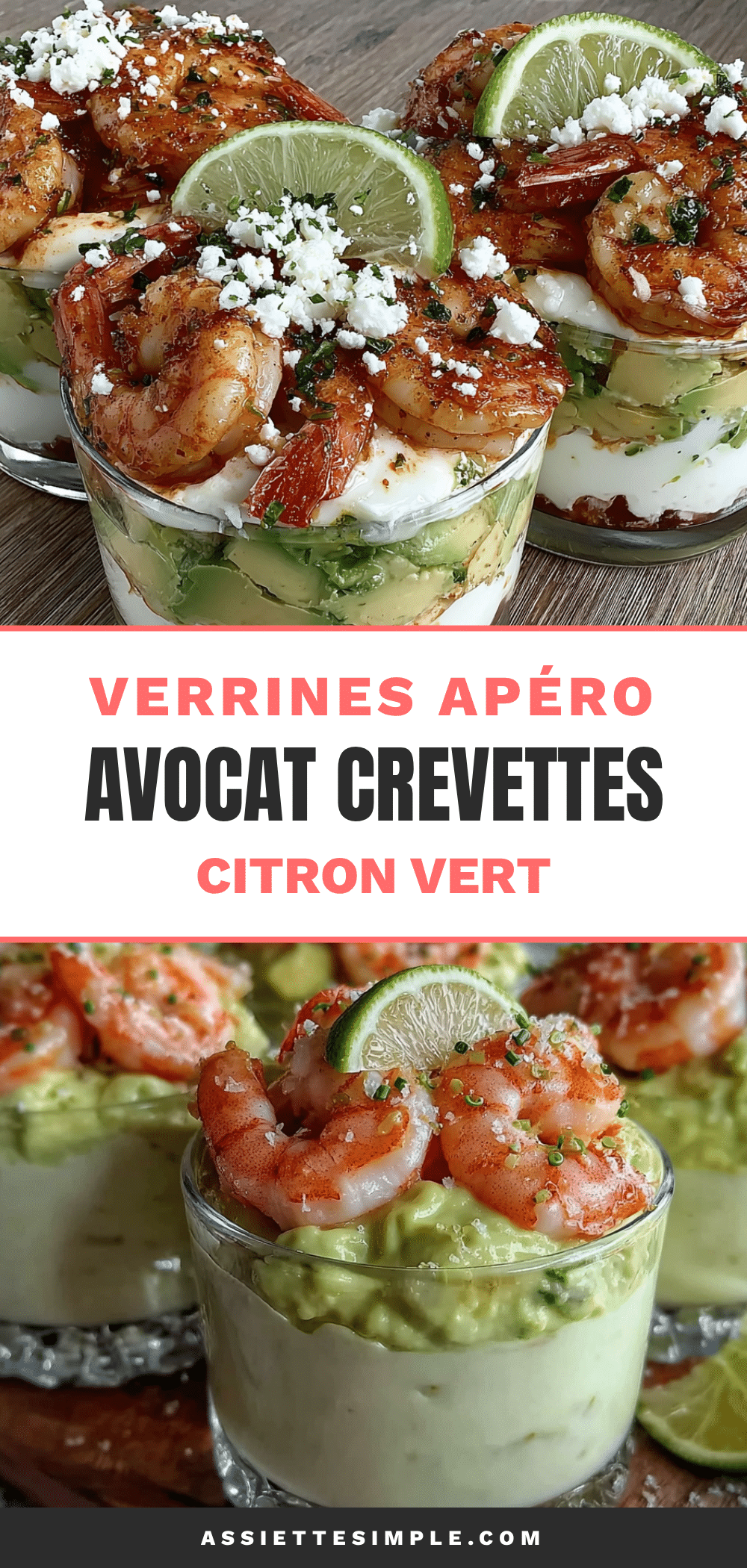 verrines avocat crevettes citron vert recipe