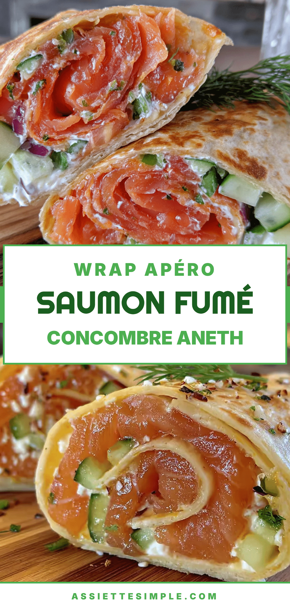 wrap apéro saumon fumé concombre recipe