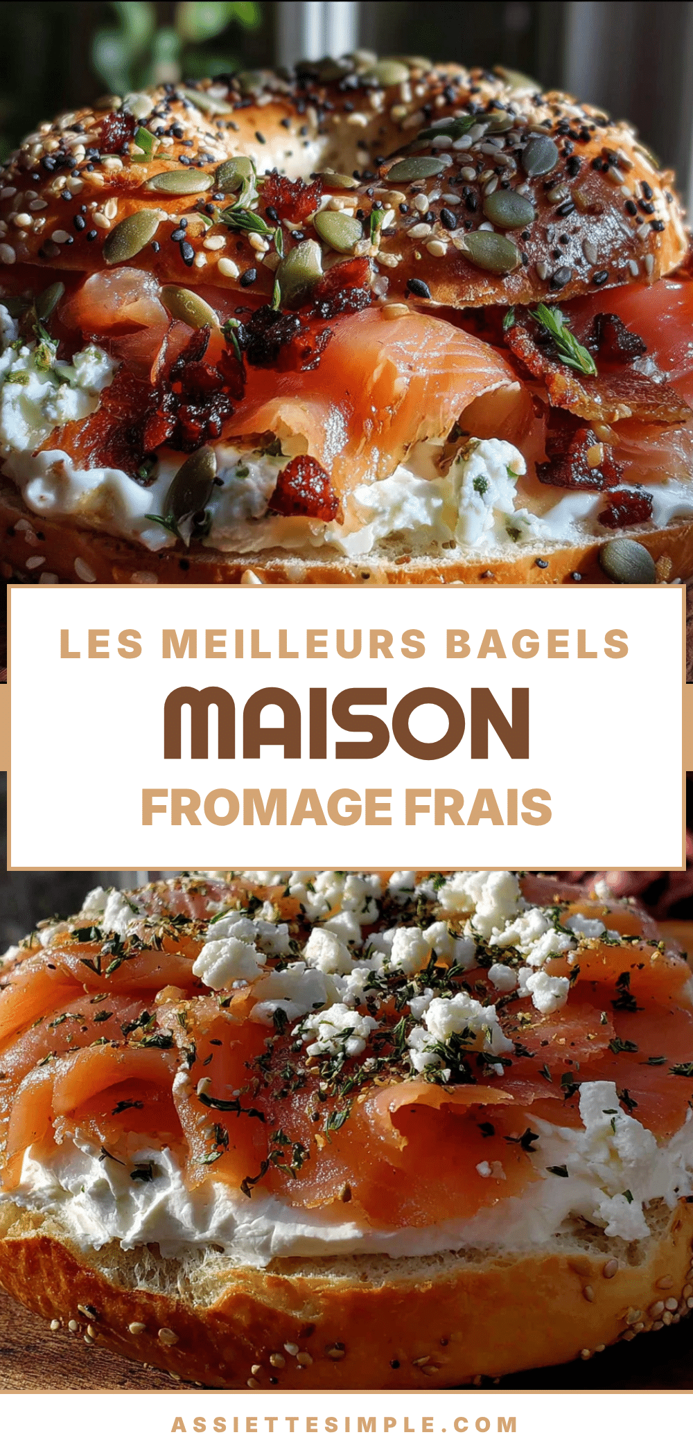 bagels maison au fromage frais et saumon fumé recipe