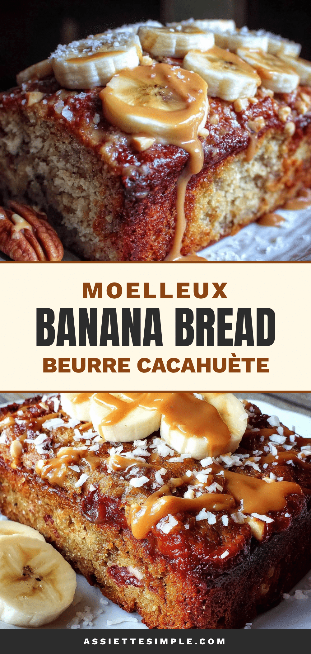 banana bread au beurre de cacahuète recipe