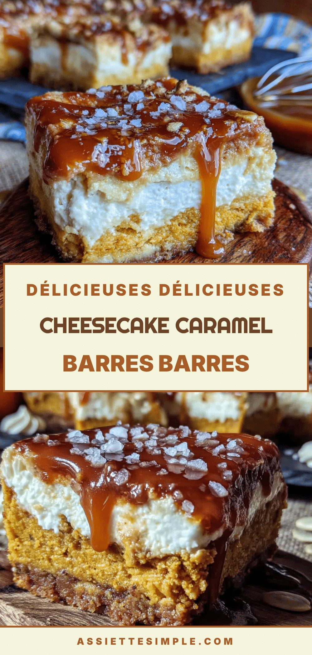 barres cheesecake caramel citrouille recipe
