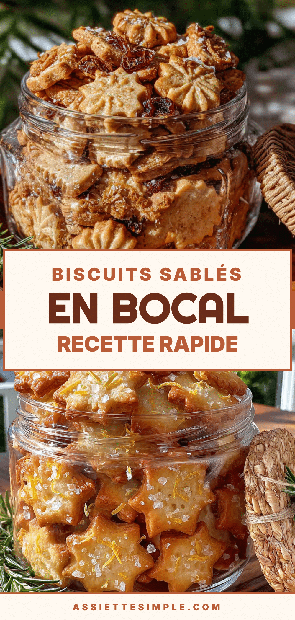 biscuits sablés en bocal cadeau Noël recipe