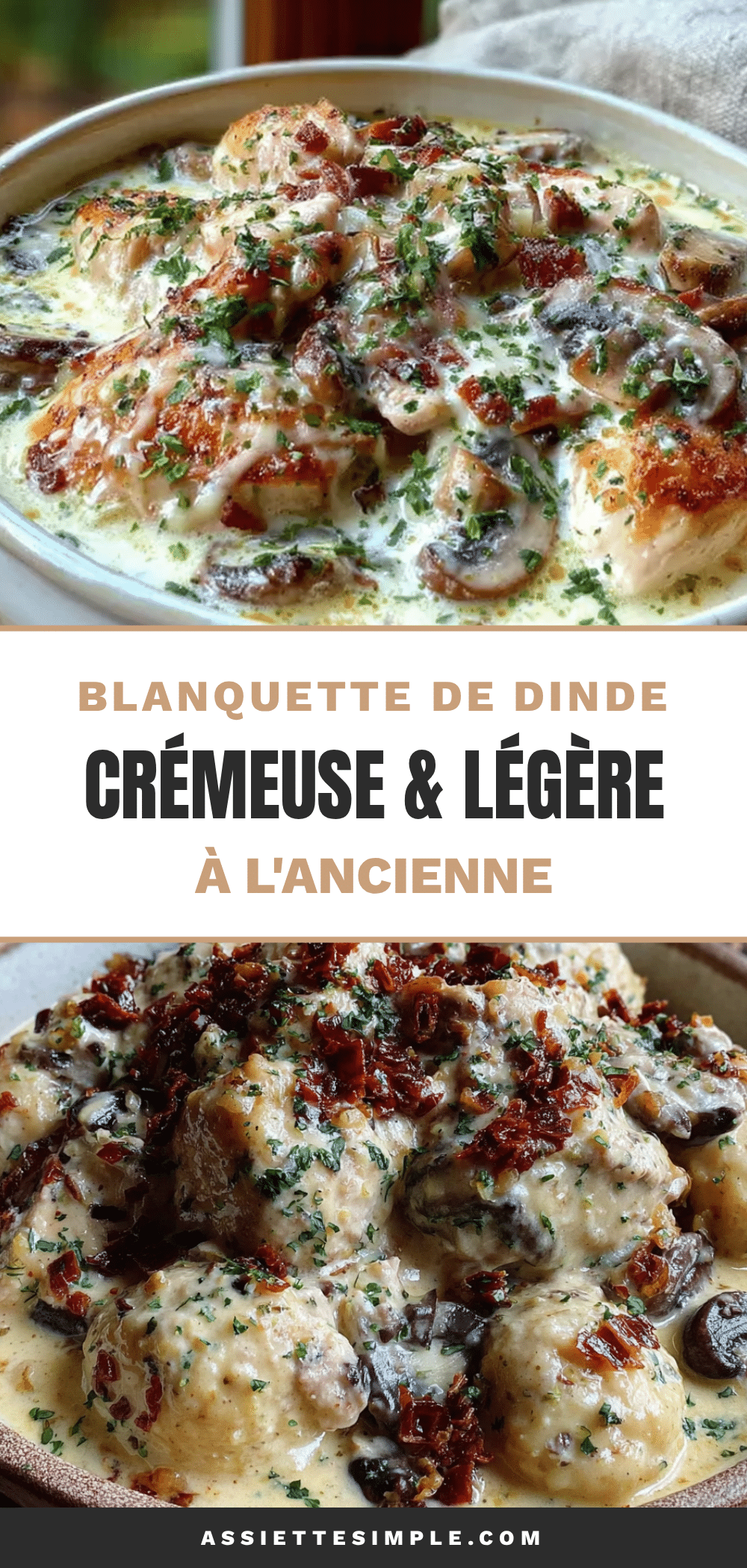 blanquette de dinde crémeuse et légère recipe