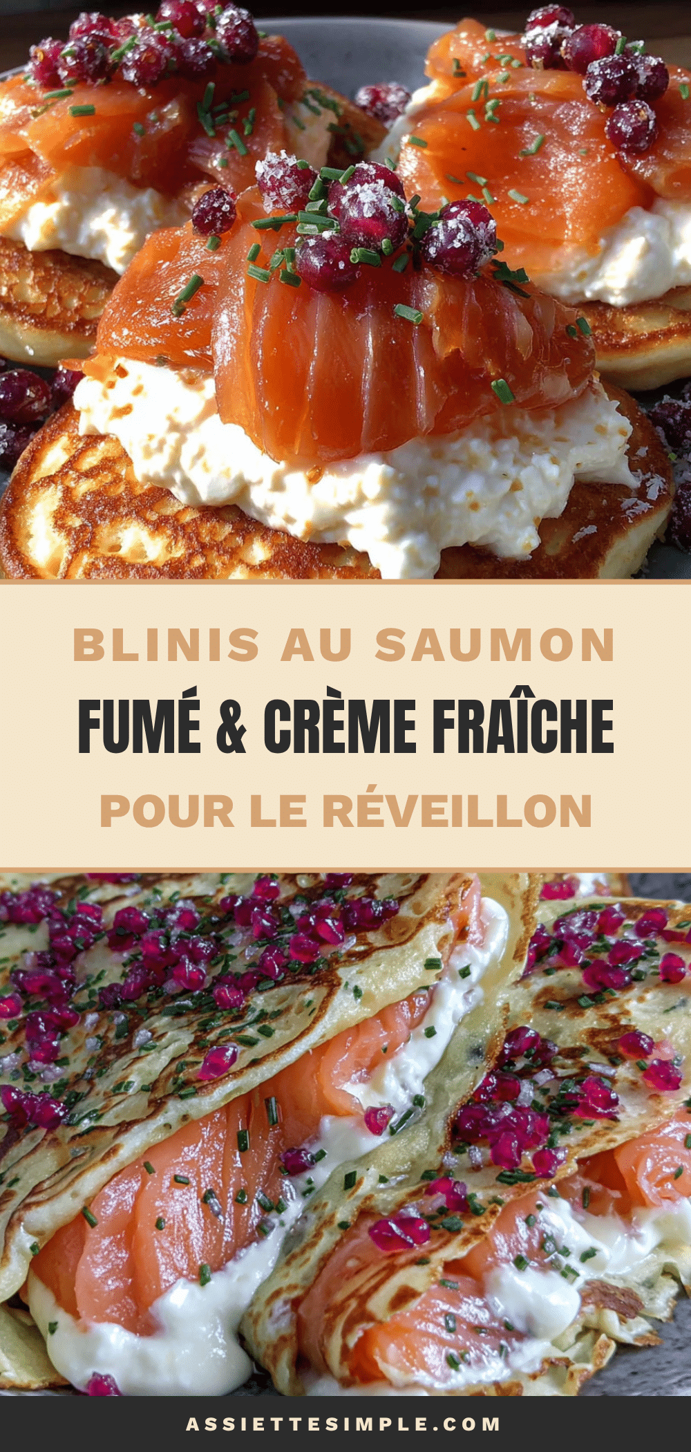 blinis au saumon fumé et crème fraîche recipe