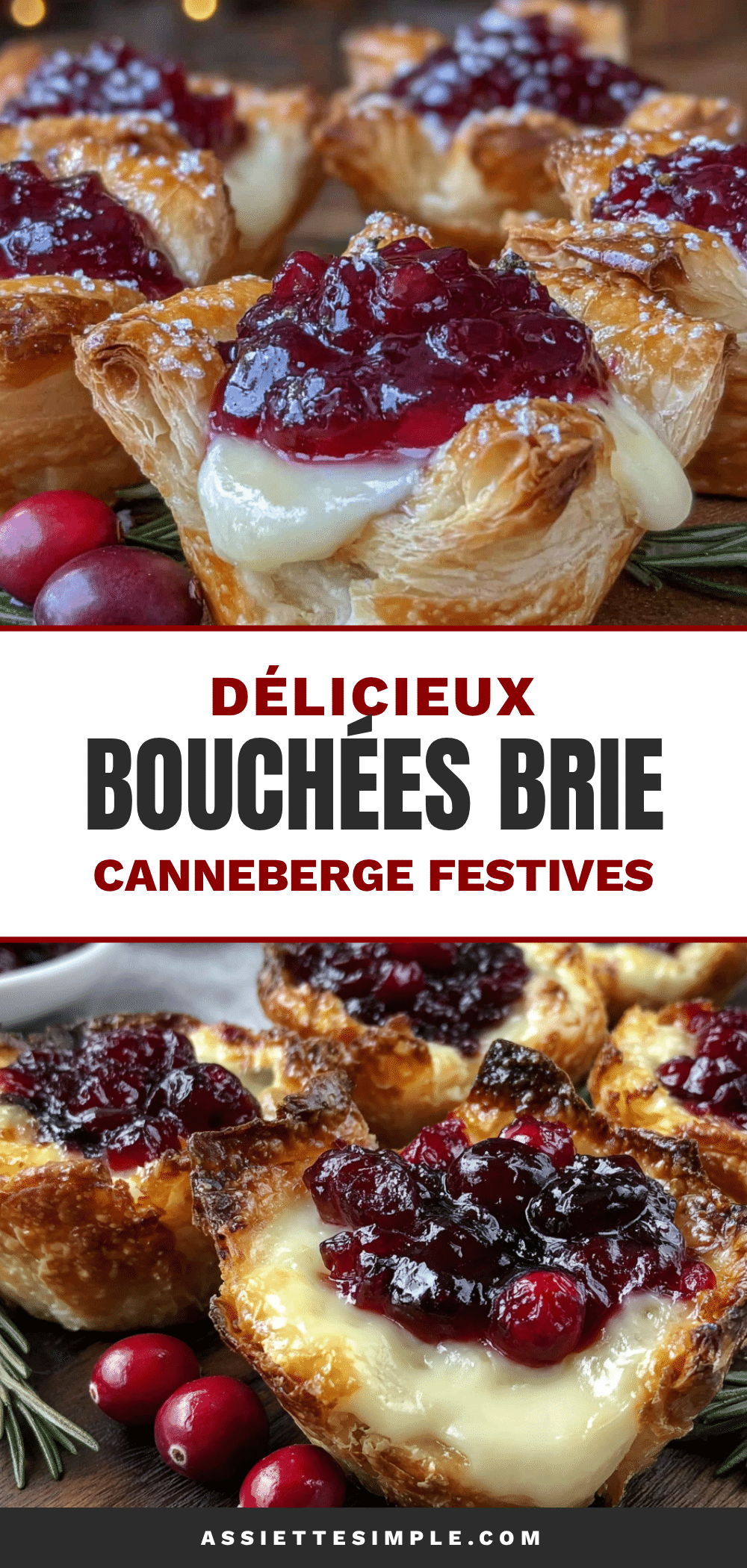 bouchées brie canneberge recipe