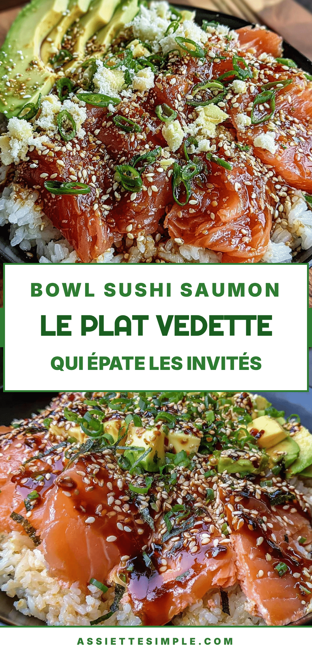 bowl sushi saumon avocat recipe