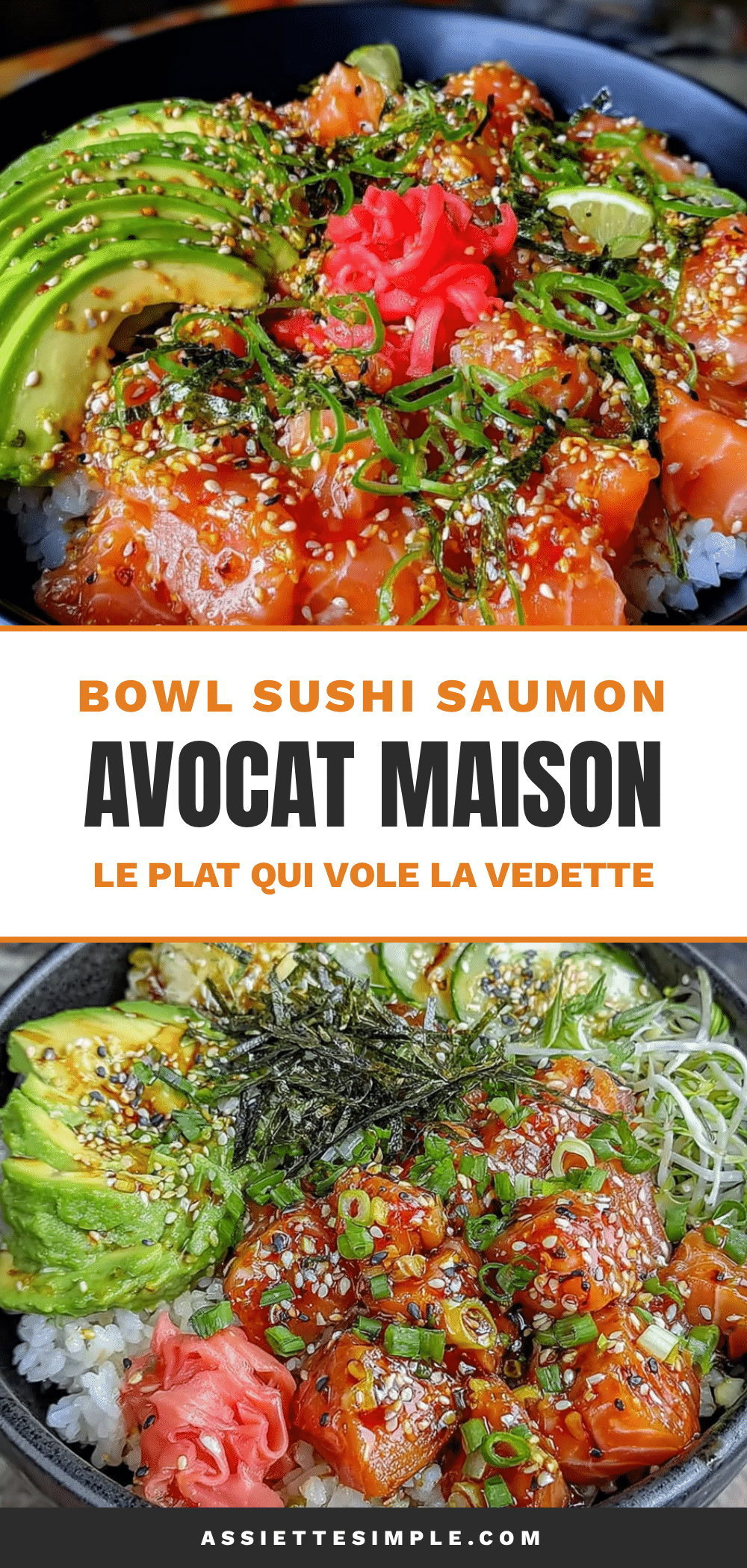 bowl sushi saumon avocat recipe