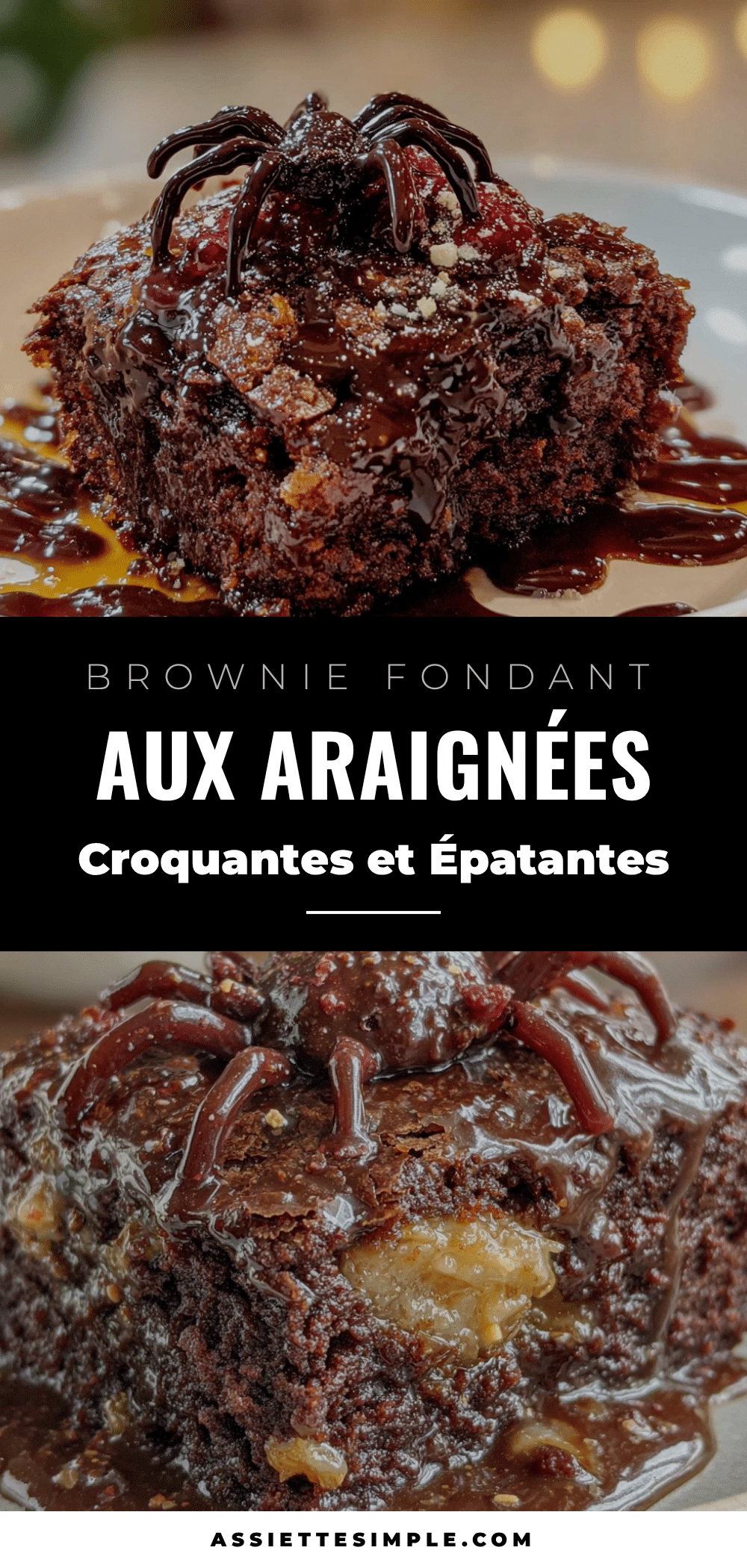 brownie fondant aux araignées croquantes recipe