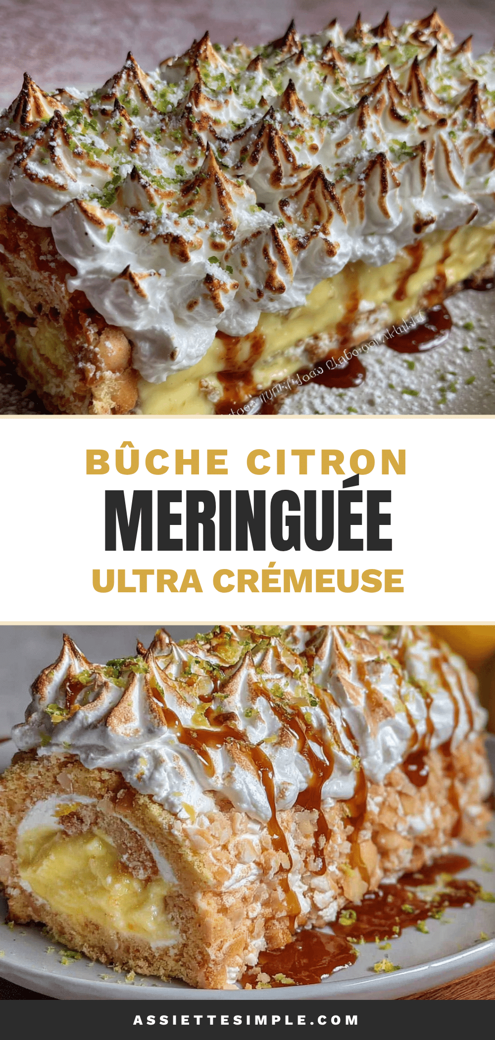 bûche citron meringuée ultra crémeuse recipe