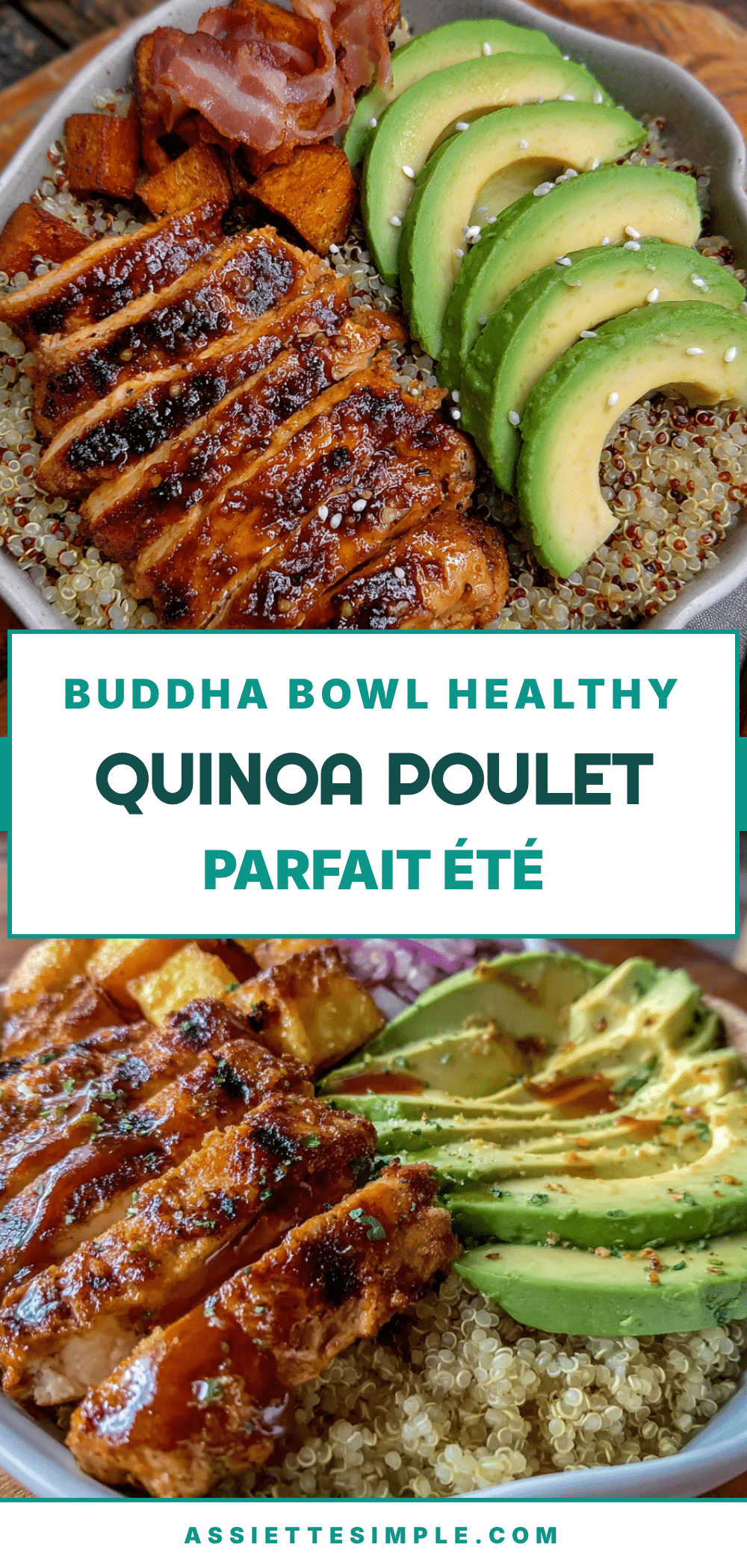 buddha bowl healthy au quinoa et poulet grillé recipe