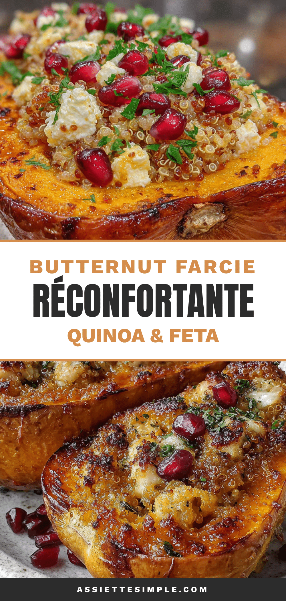 butternut farcie réconfortante au quinoa et feta recipe