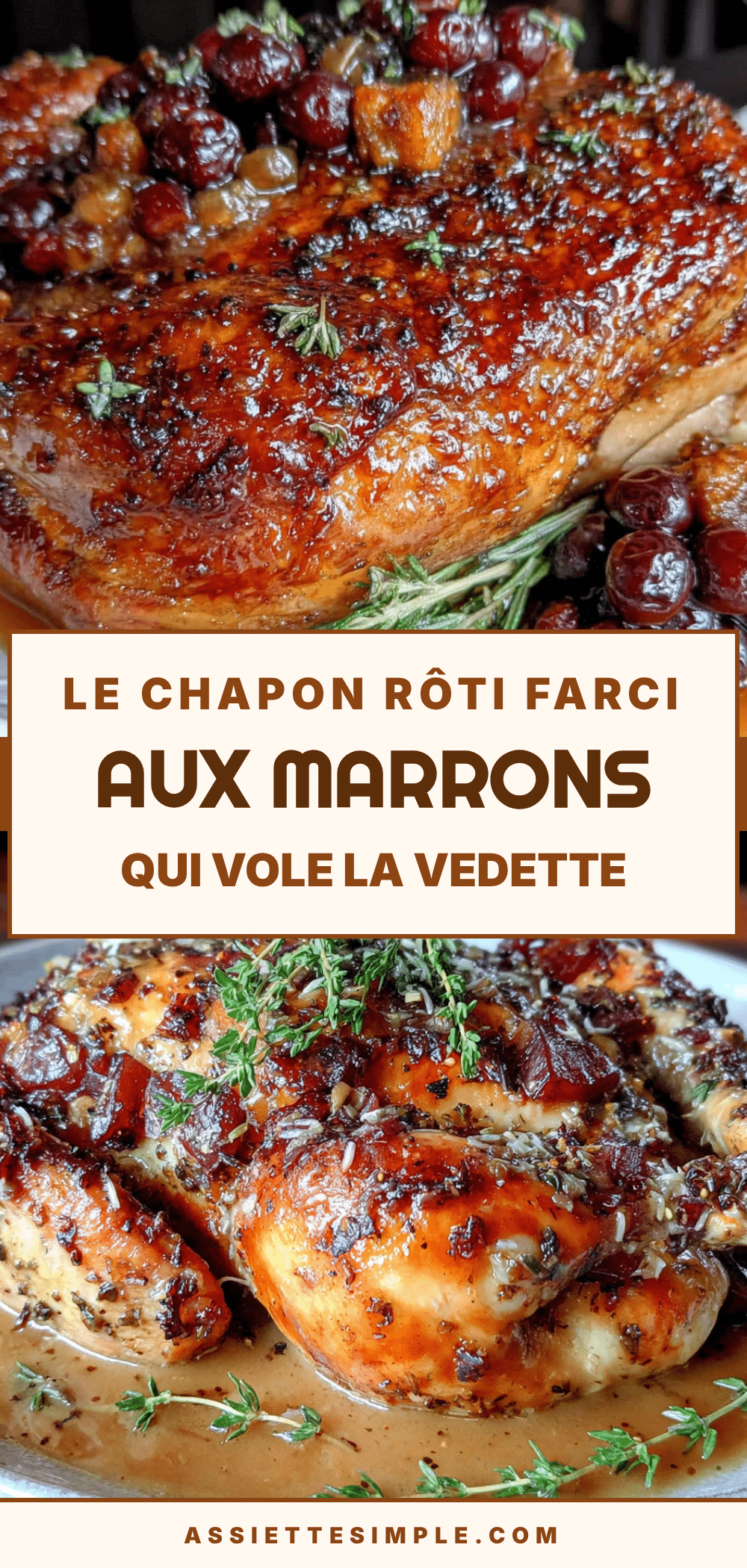 chapon farci aux marrons recipe