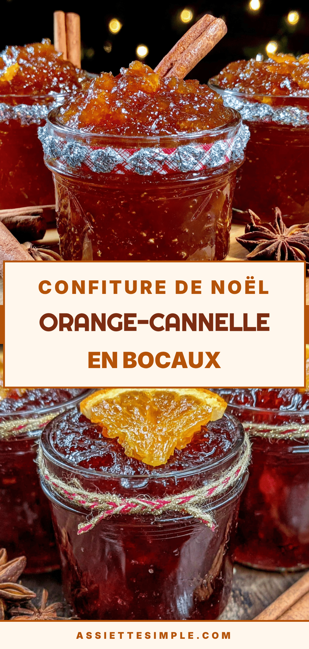 confiture de Noël orange-cannelle en bocaux recipe
