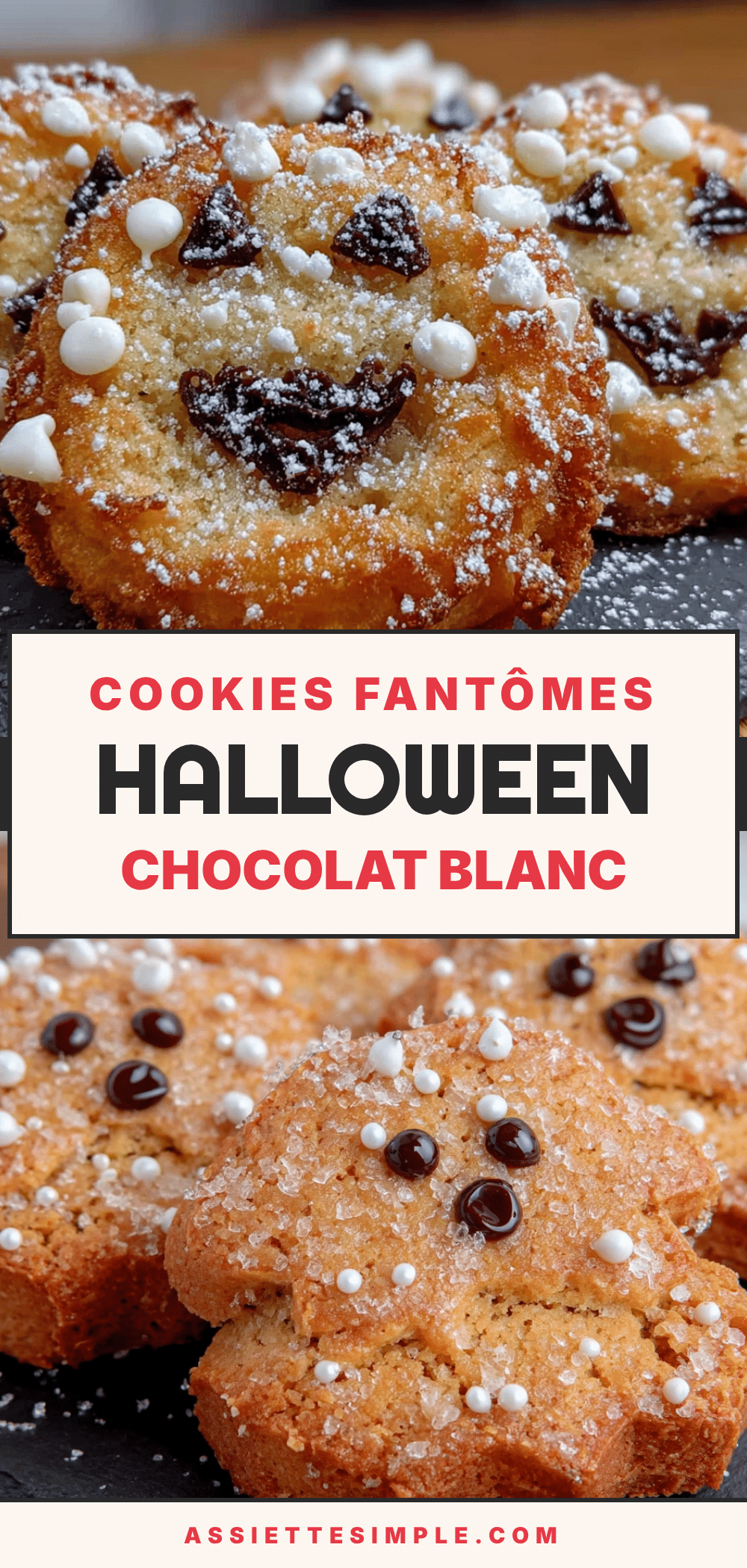 cookies fantômes au chocolat blanc recipe