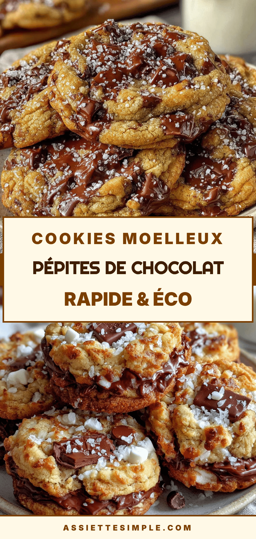 cookies moelleux aux pépites de chocolat recipe