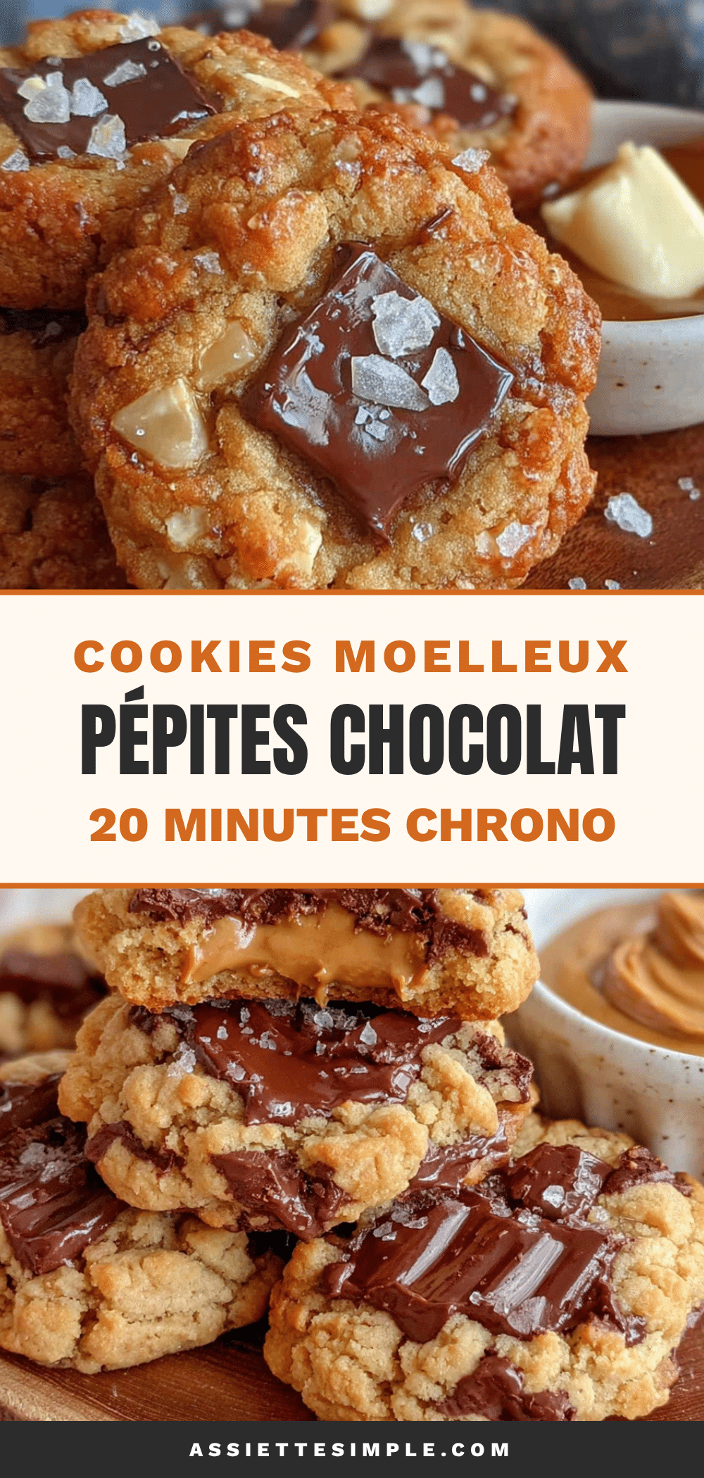 cookies moelleux aux pépites de chocolat recipe