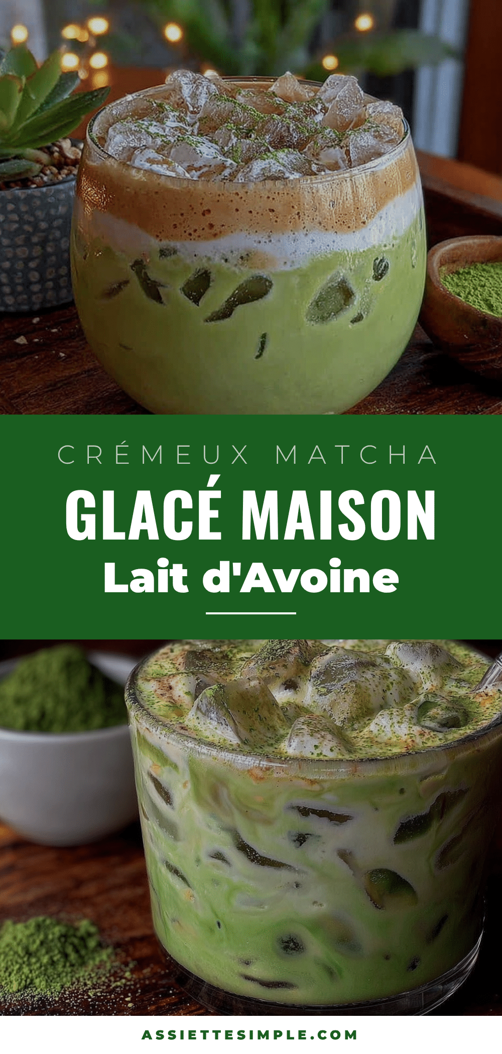 crémeux matcha glacé maison au lait d’avoine recipe