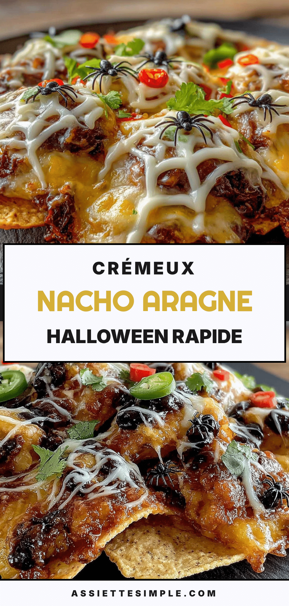 Crémeux Nachos Halloween Aragne Noire recipe