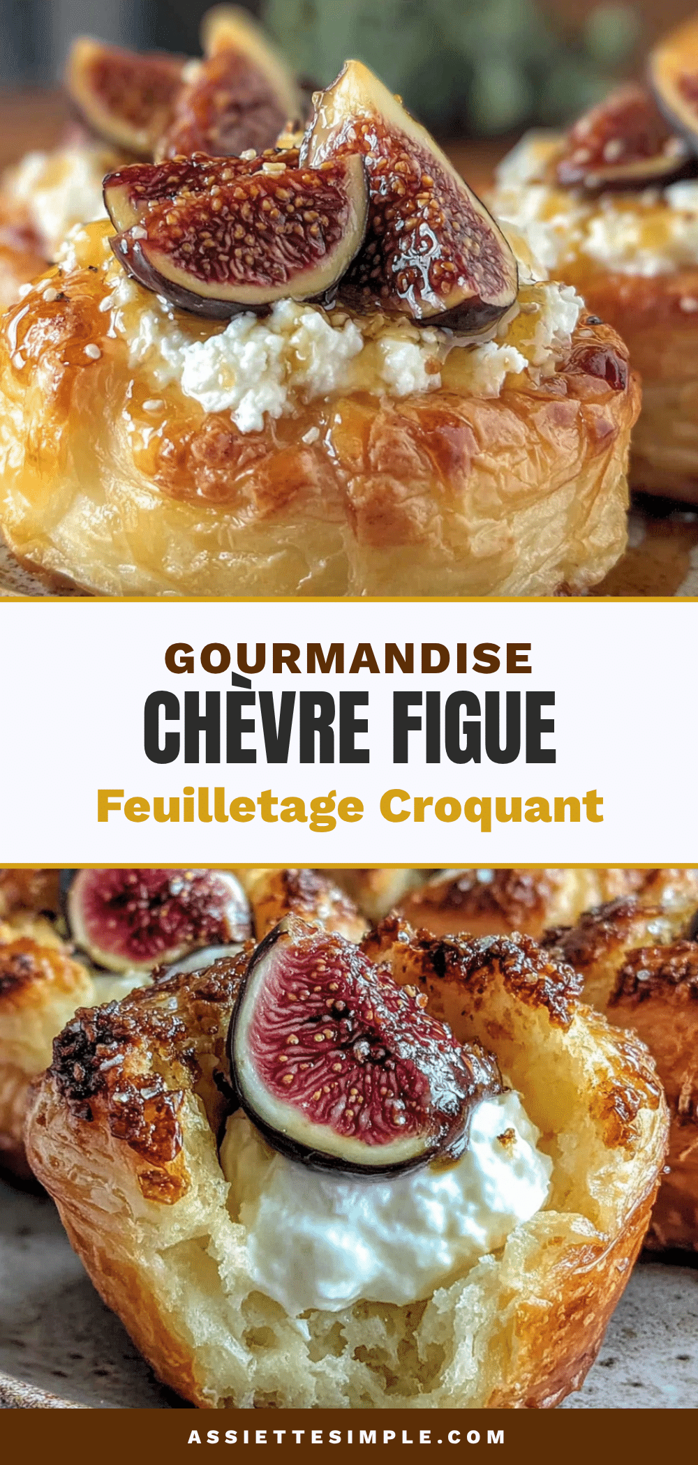 croquantes bouchées pâte feuilletée chèvre figeau recipe