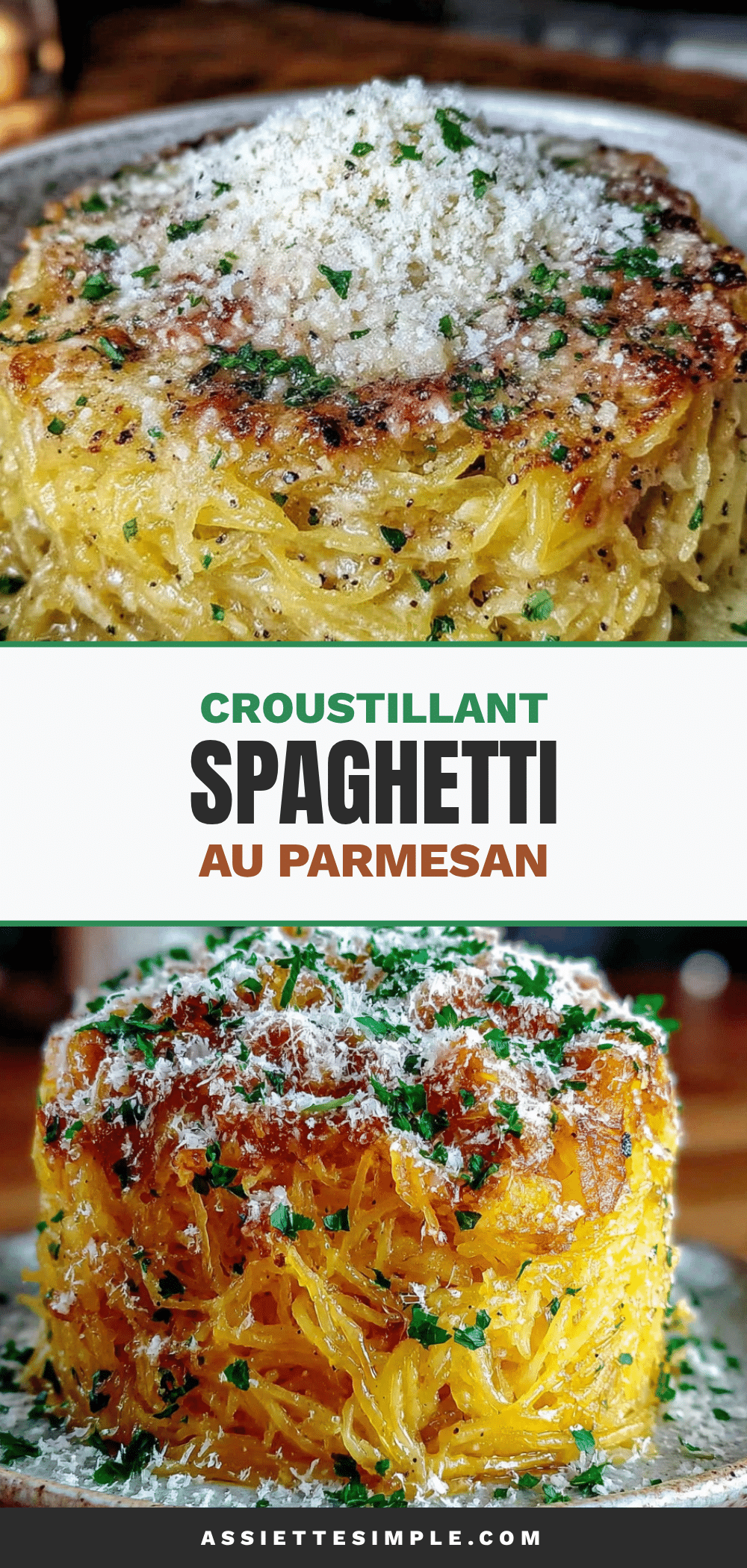 croustillant spaghetti squash au parmesan recipe