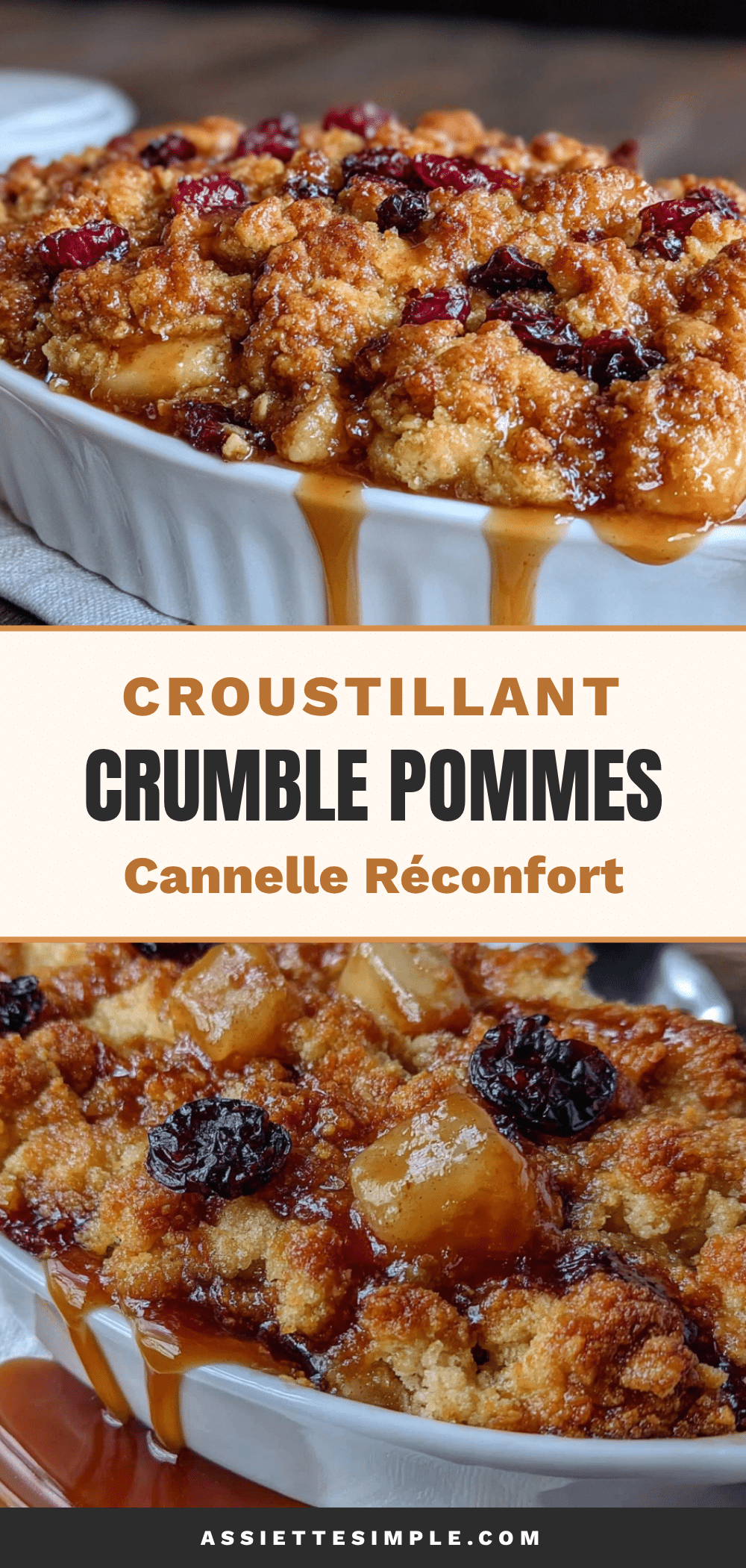 Crumble pommes cannelle croustillant recipe