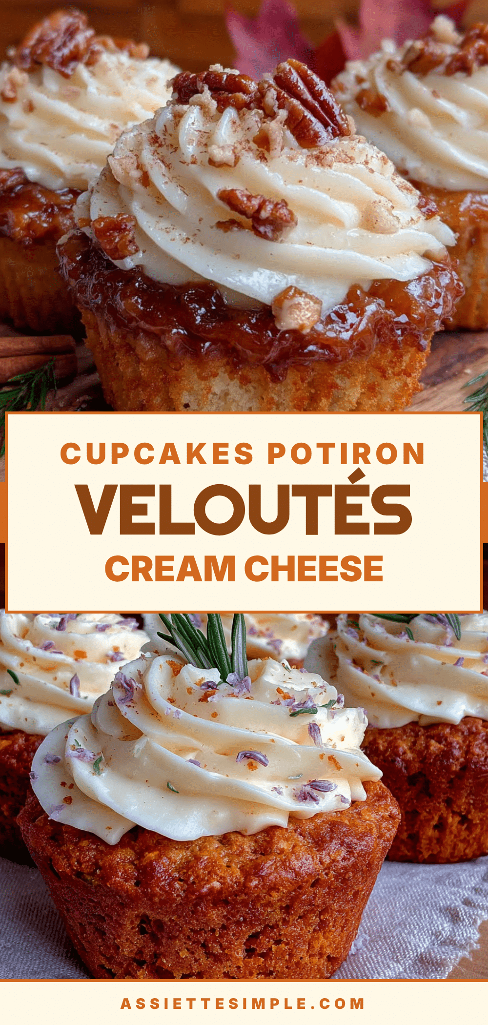 cupcakes potiron veloutés au cream cheese recipe