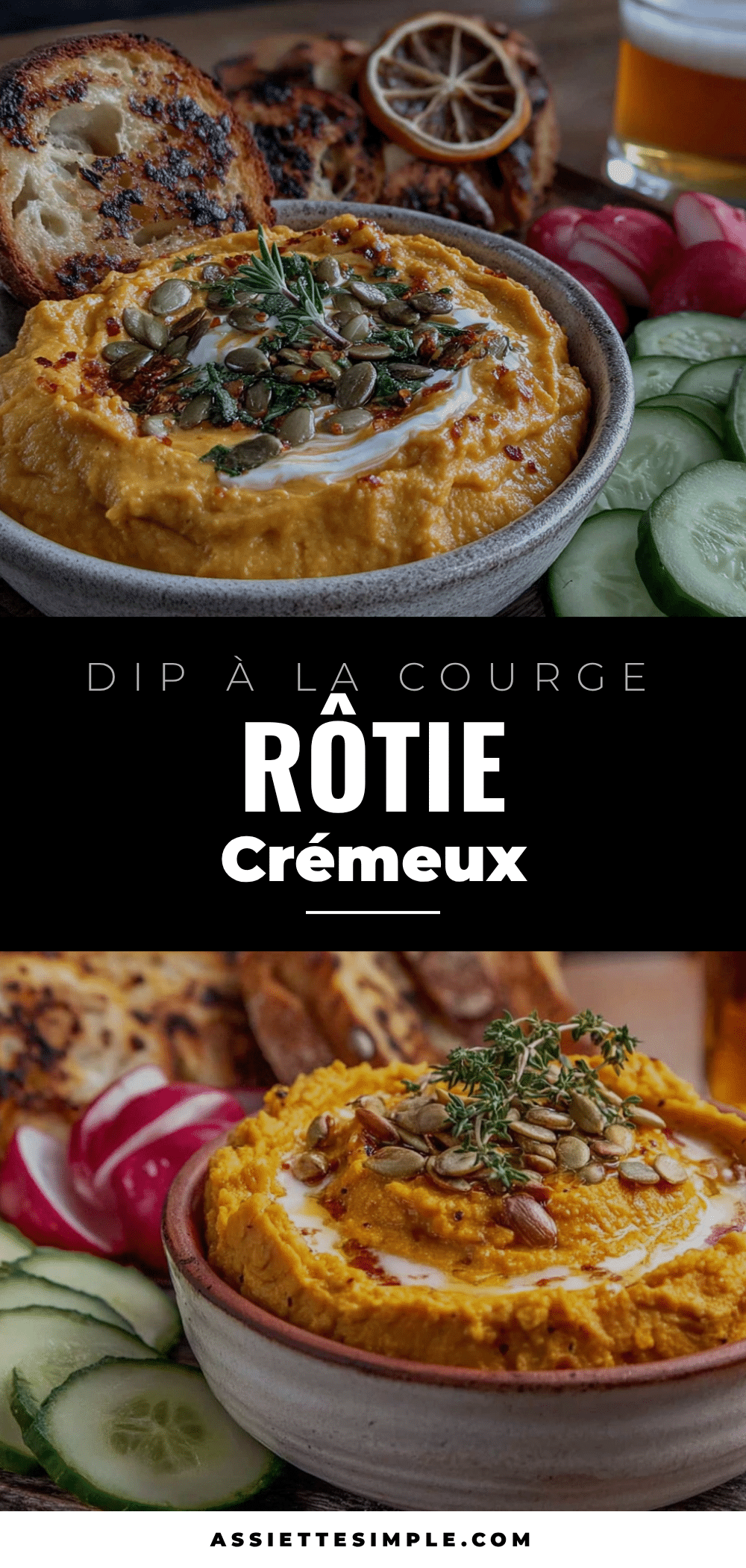 dip à la courge rôtie recipe