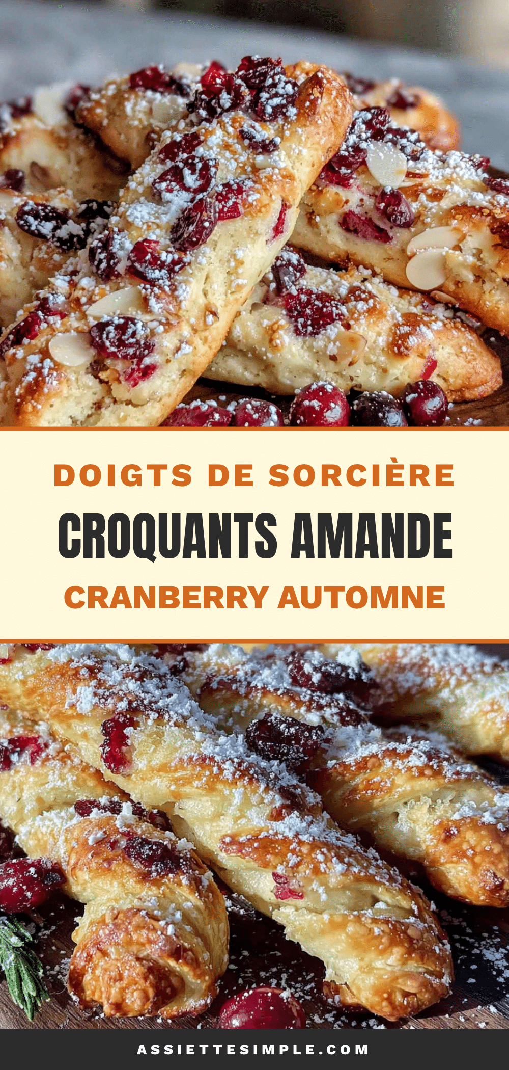 doigts de sorcière croquants amande cranberry recipe