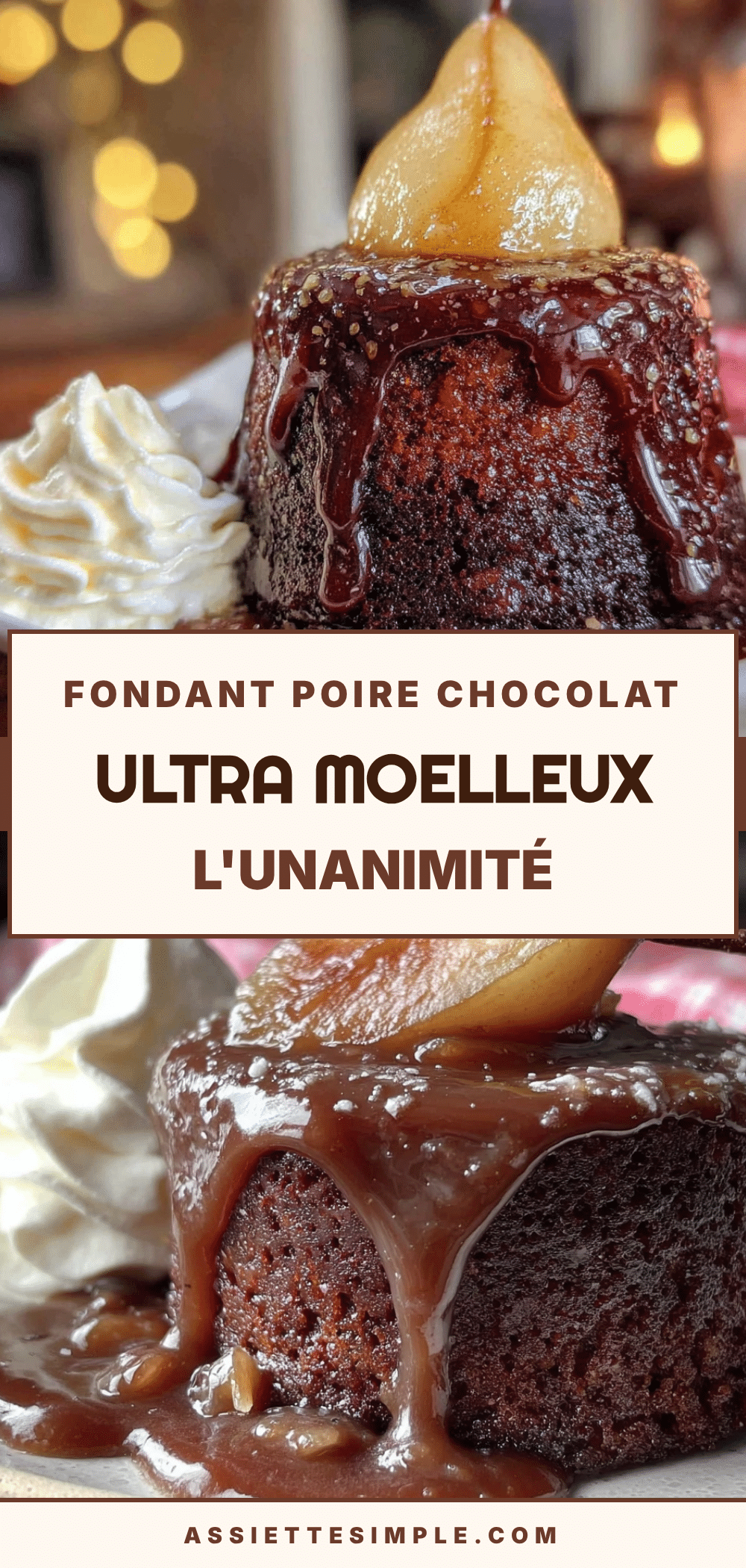 fondant poire chocolat recipe