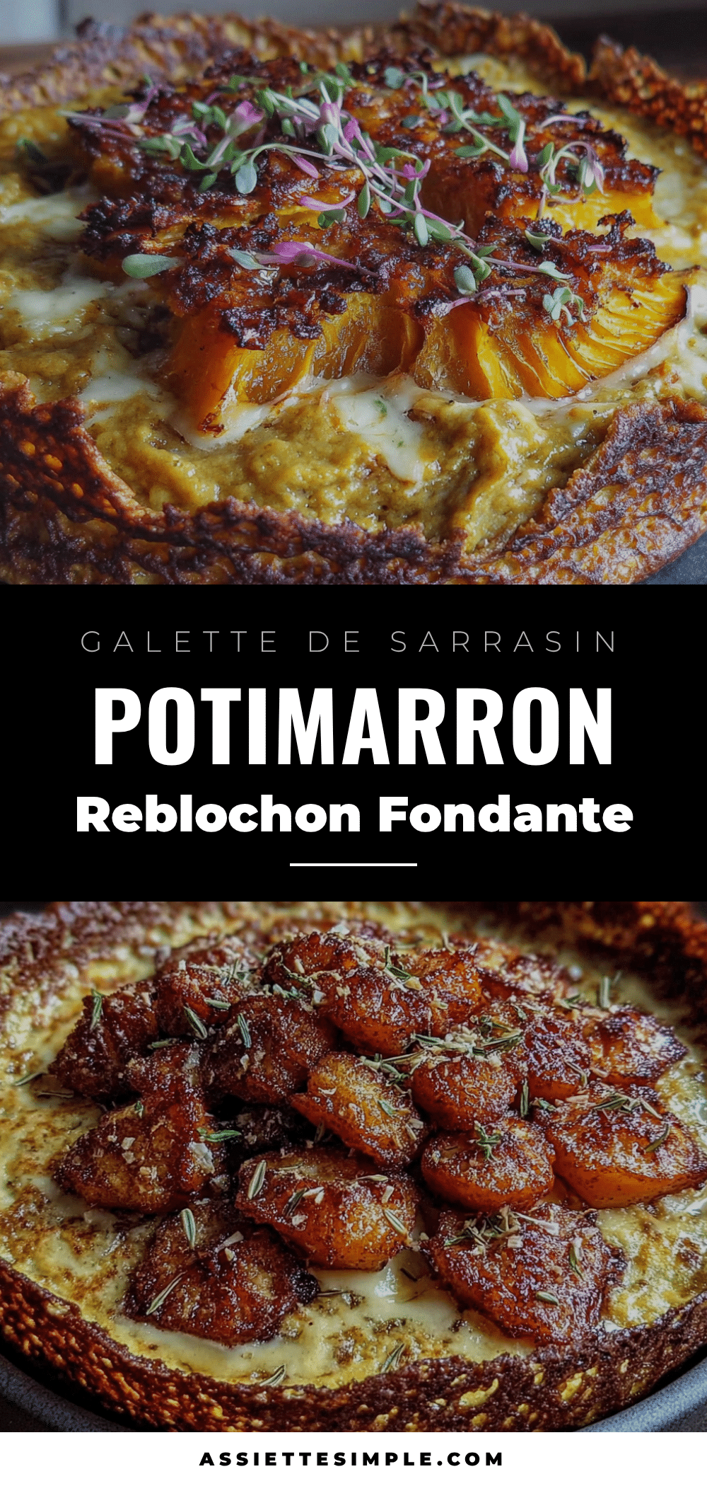 galette de sarrasin potimarron reblochon fondante recipe