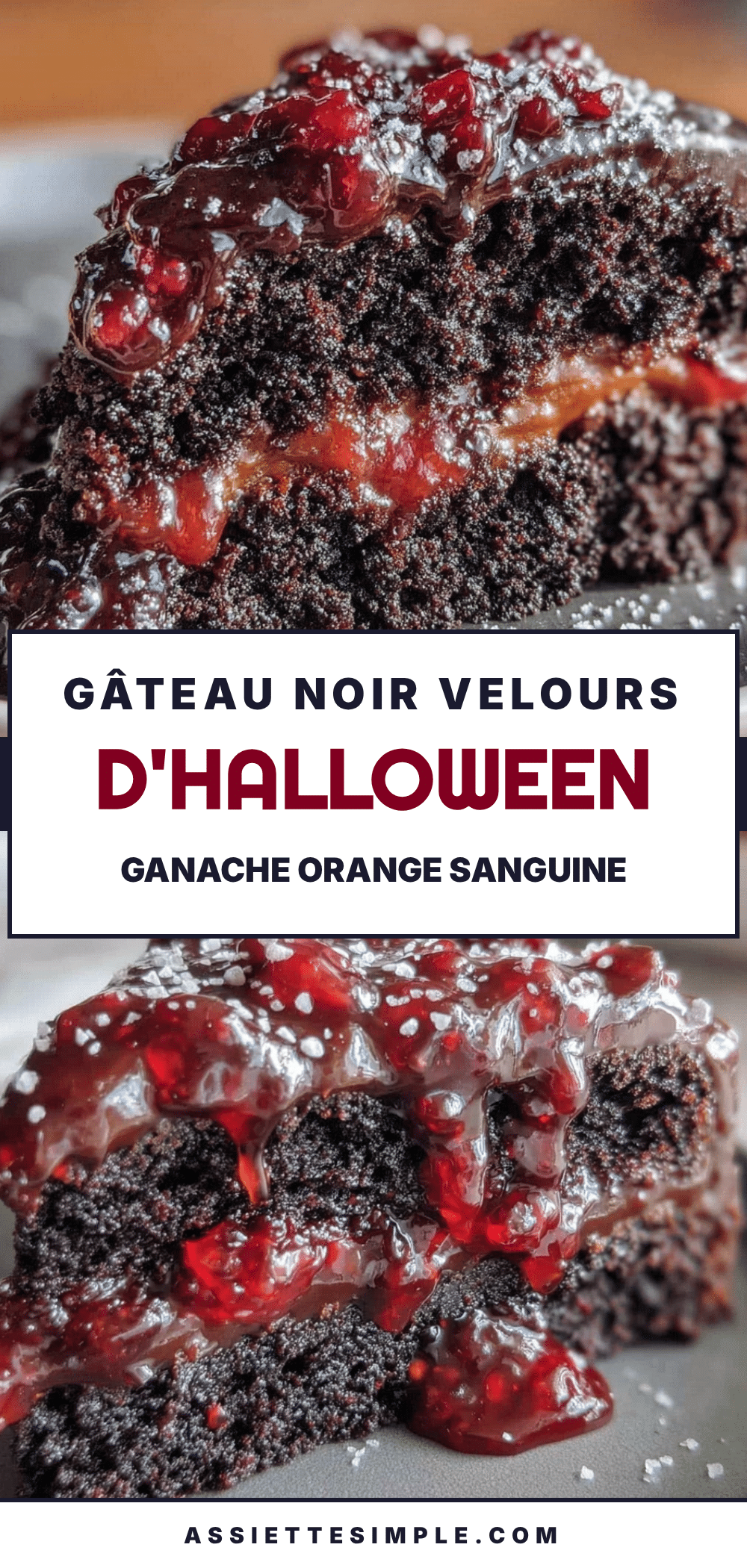 Gâteau Noir Velours Halloween recipe