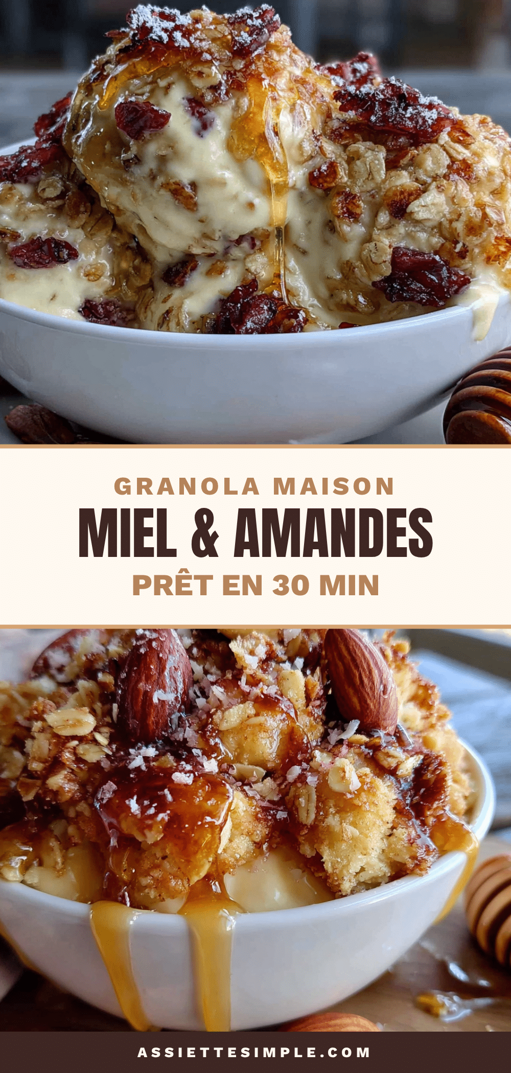 granola maison croustillant miel amandes recipe