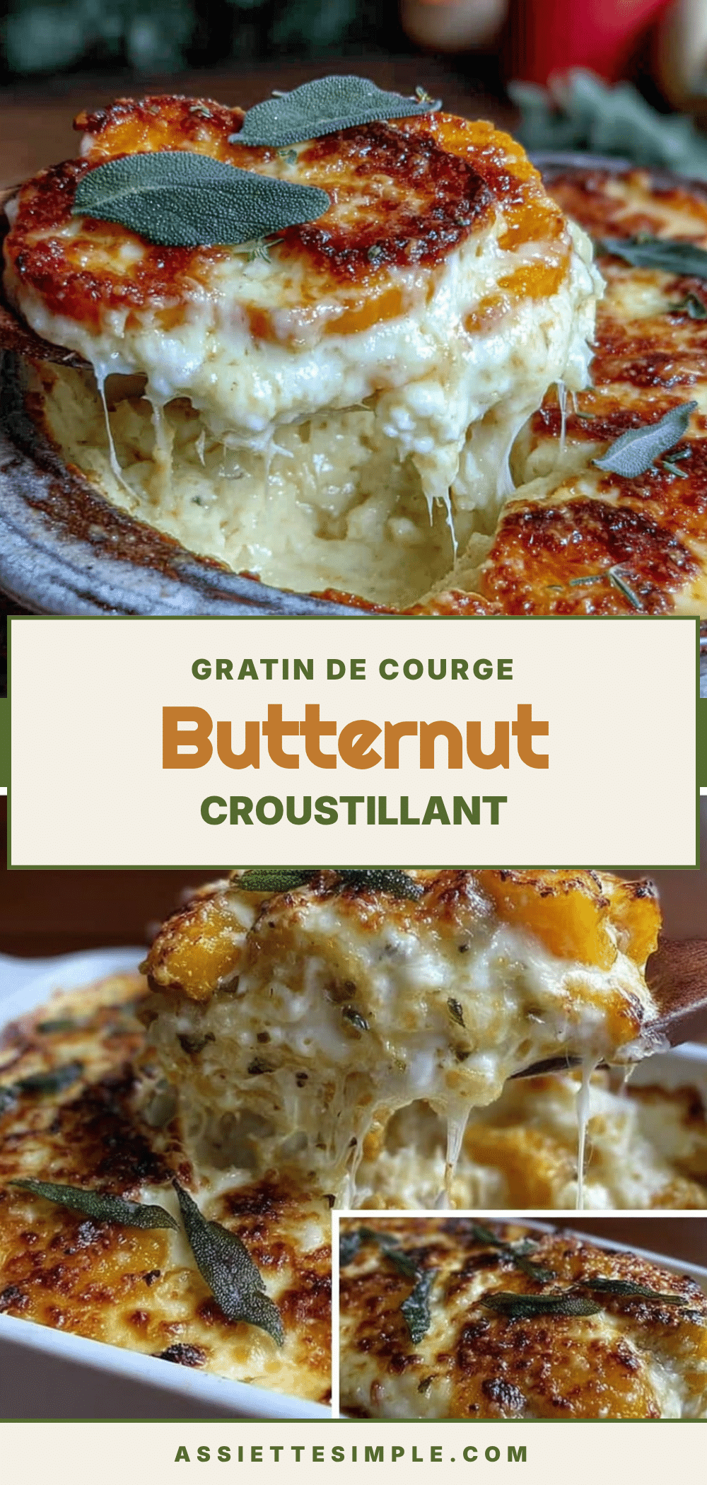 gratin courge butternut croustillant recipe