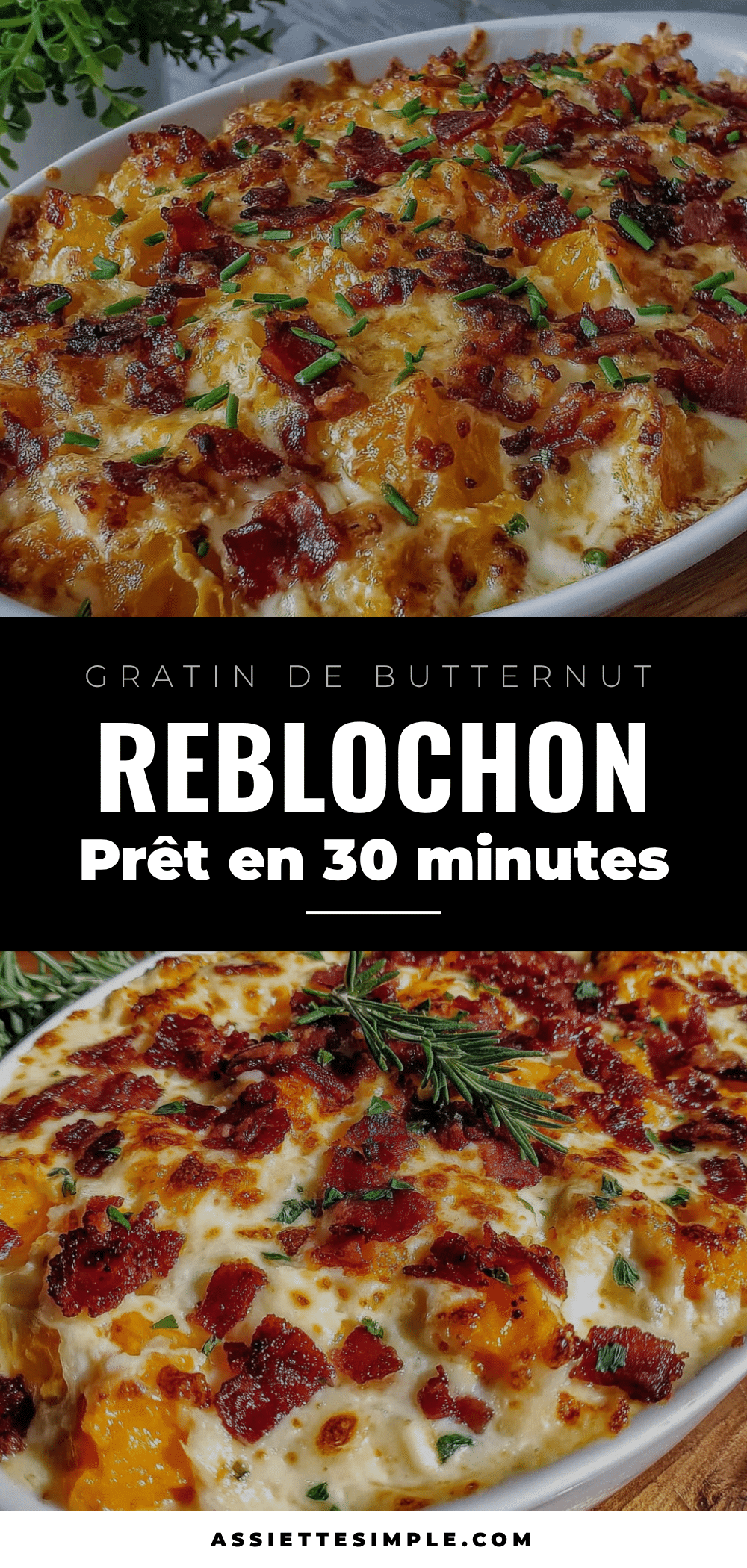 gratin de butternut au reblochon recipe