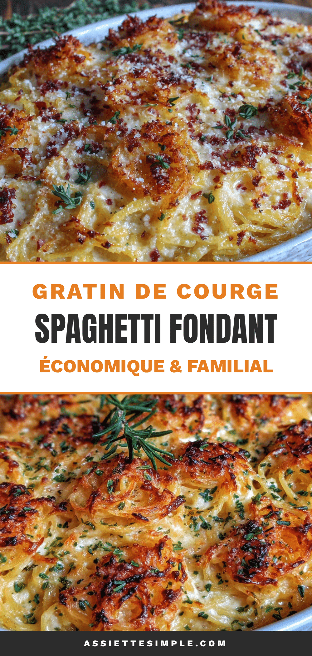 gratin de courge spaghetti recipe