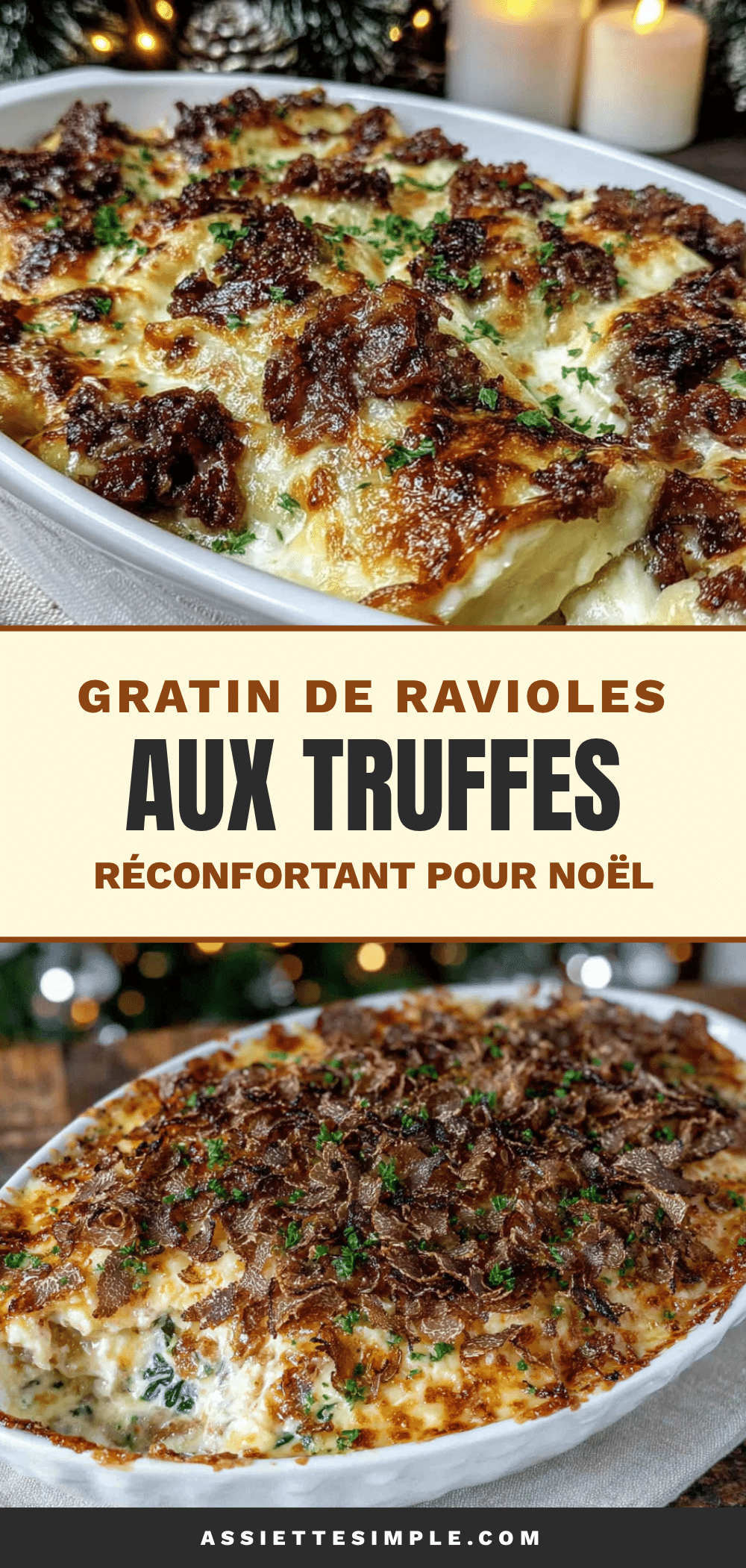 gratin de ravioles aux truffes recipe