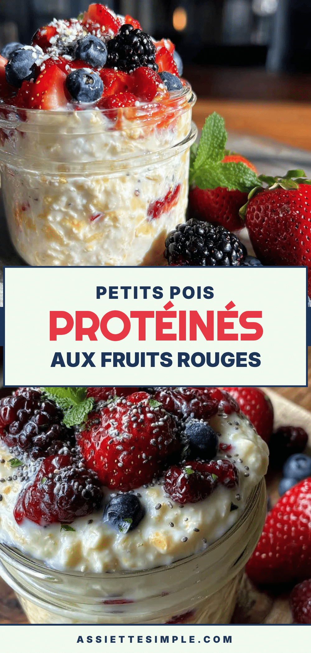 healthy overnight oats protéinés recipe
