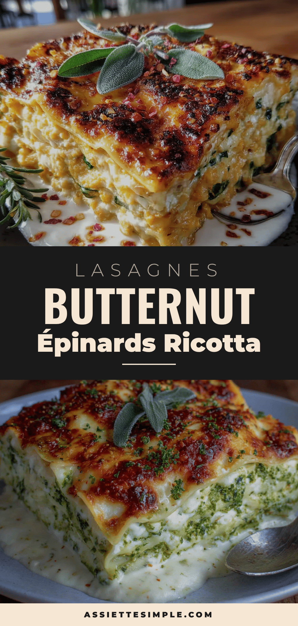 lasagnes butternut épinards ricotta recipe