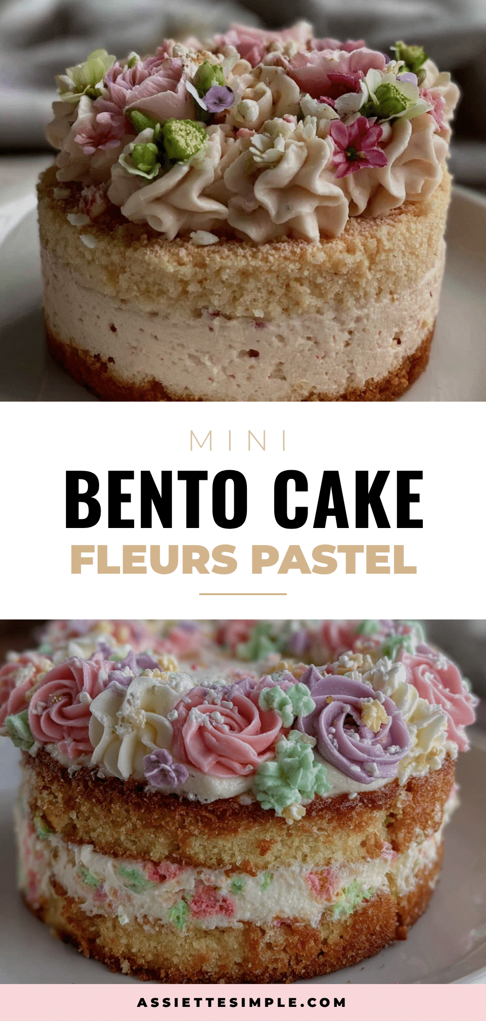 Mini Bento Cake aux Fleurs Pastel recipe