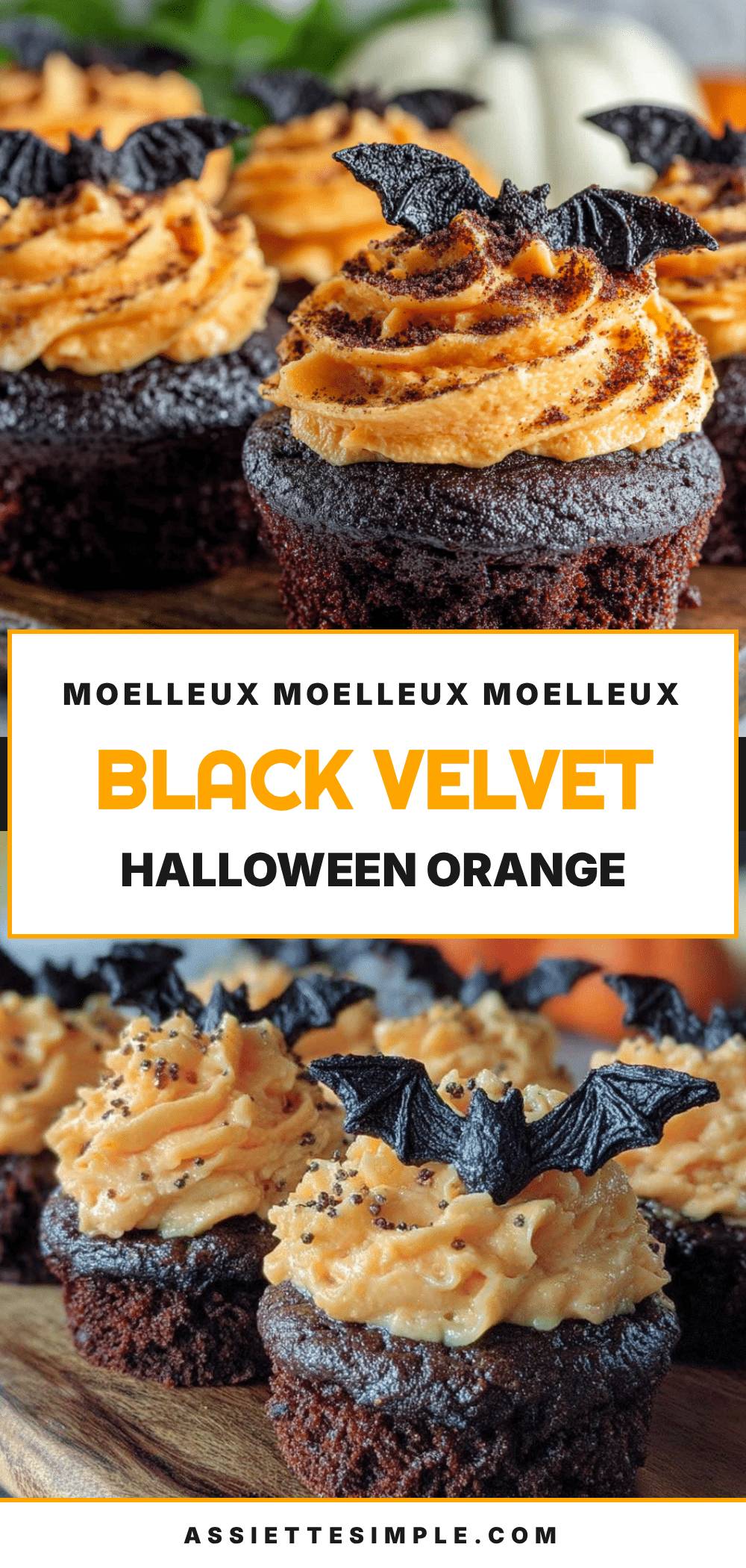moelleux cupcakes halloween noir velours recipe
