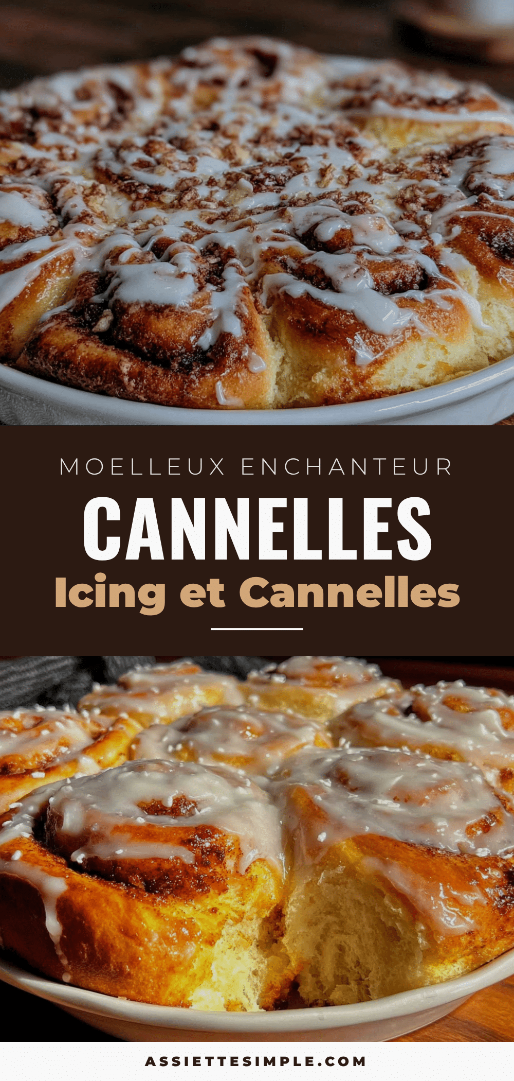 moelleux enchanteur aux cannelles et icing recipe