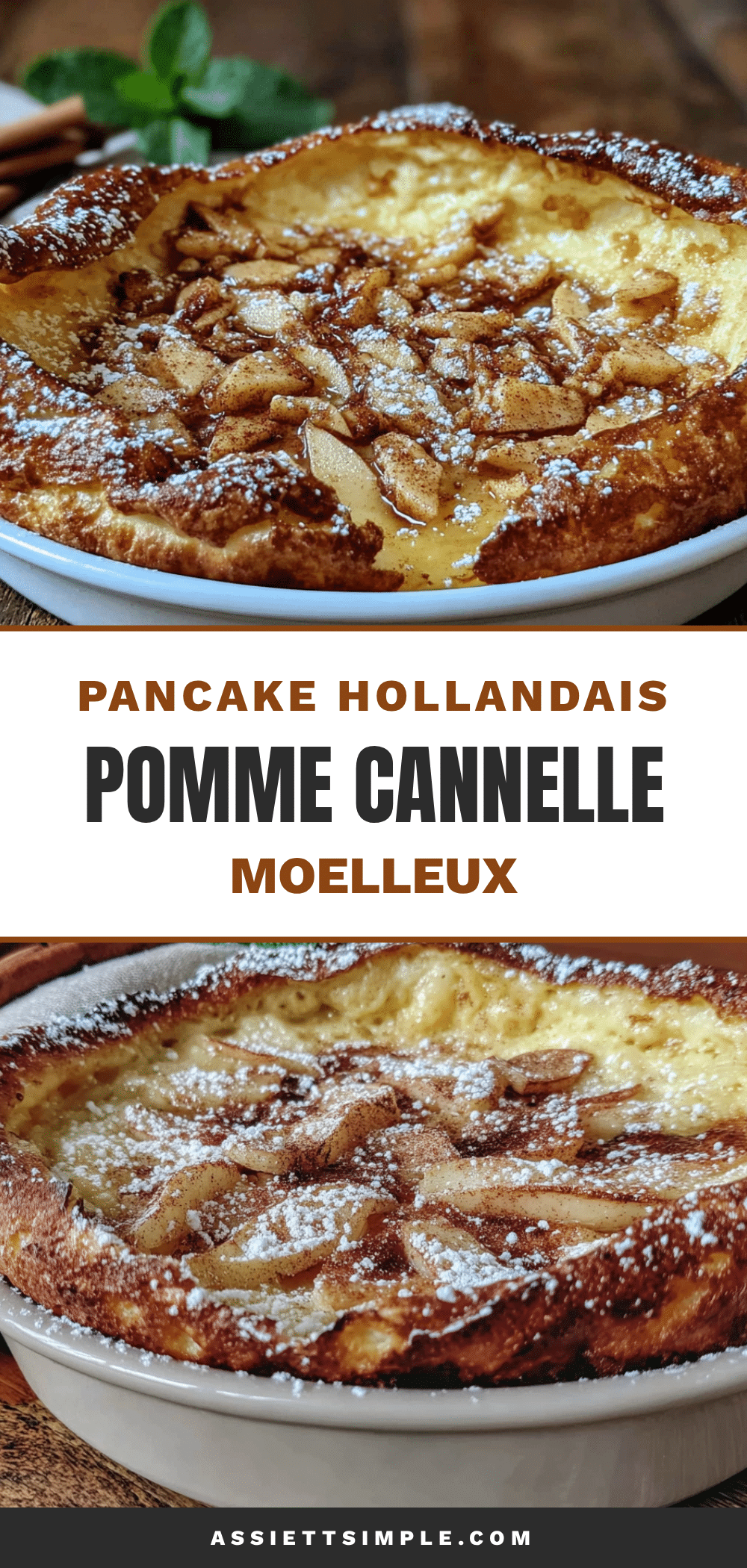 moelleux pancake hollandais pomme cannelle recipe