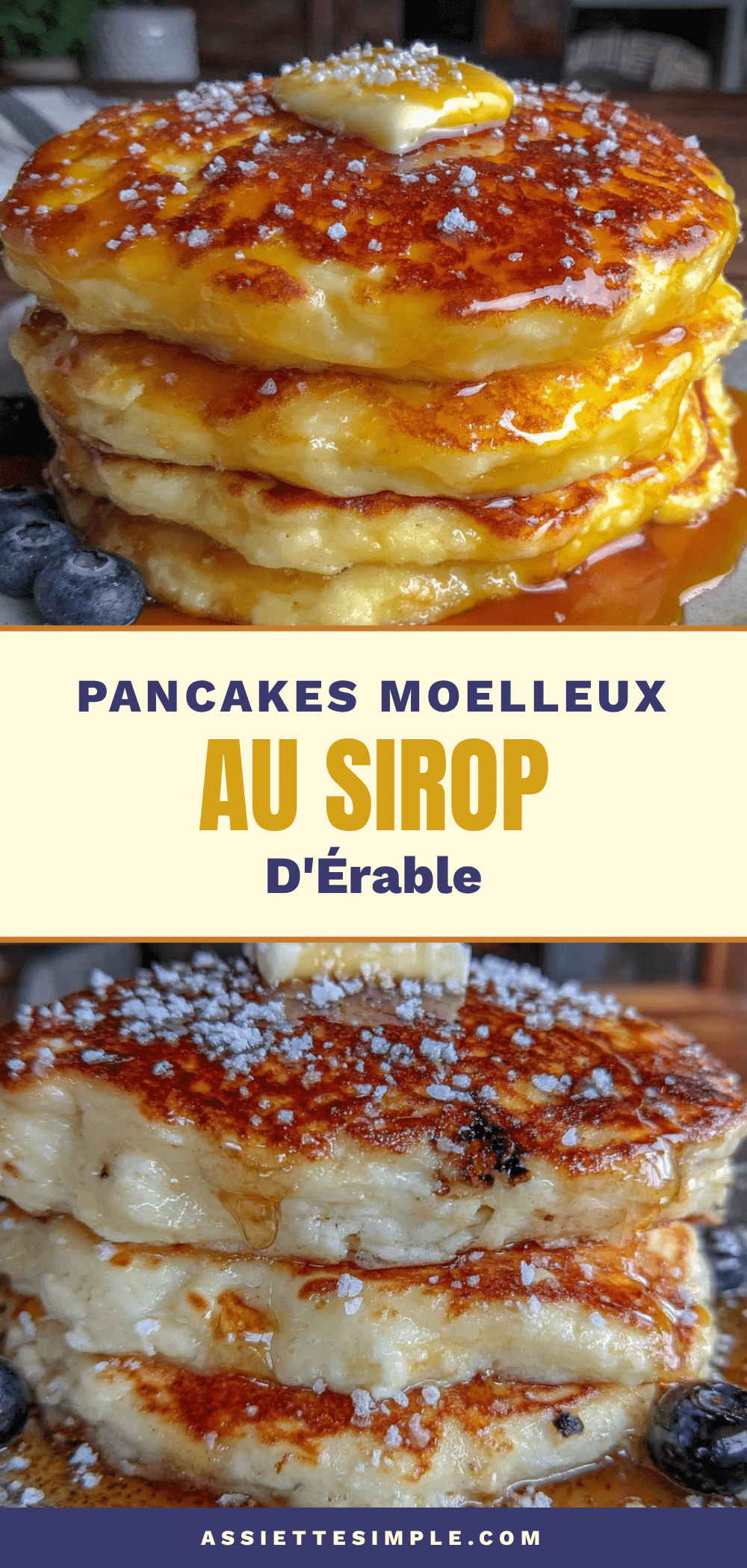 moelleux pancakes au sirop dérable recipe