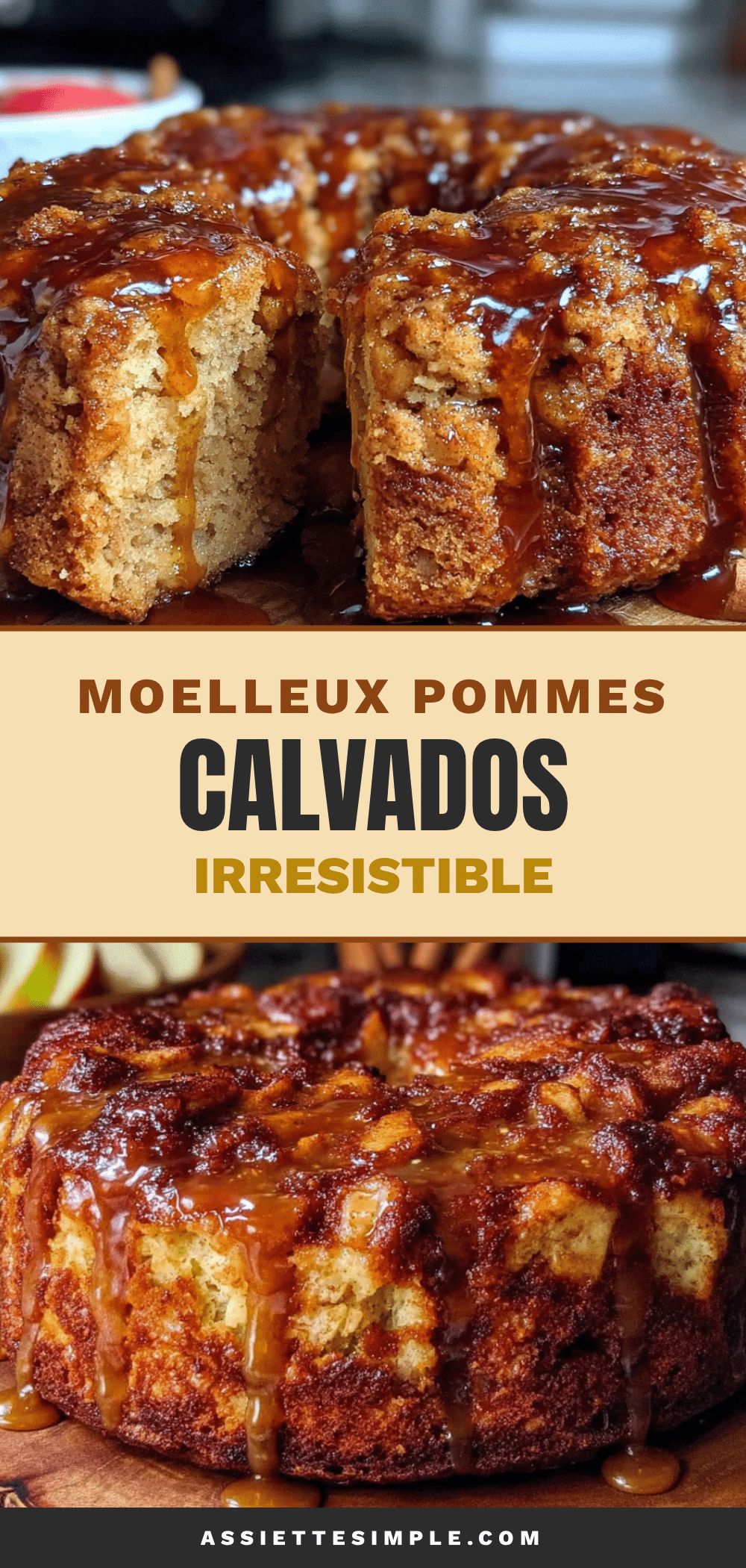 moelleux pommes calvados recipe